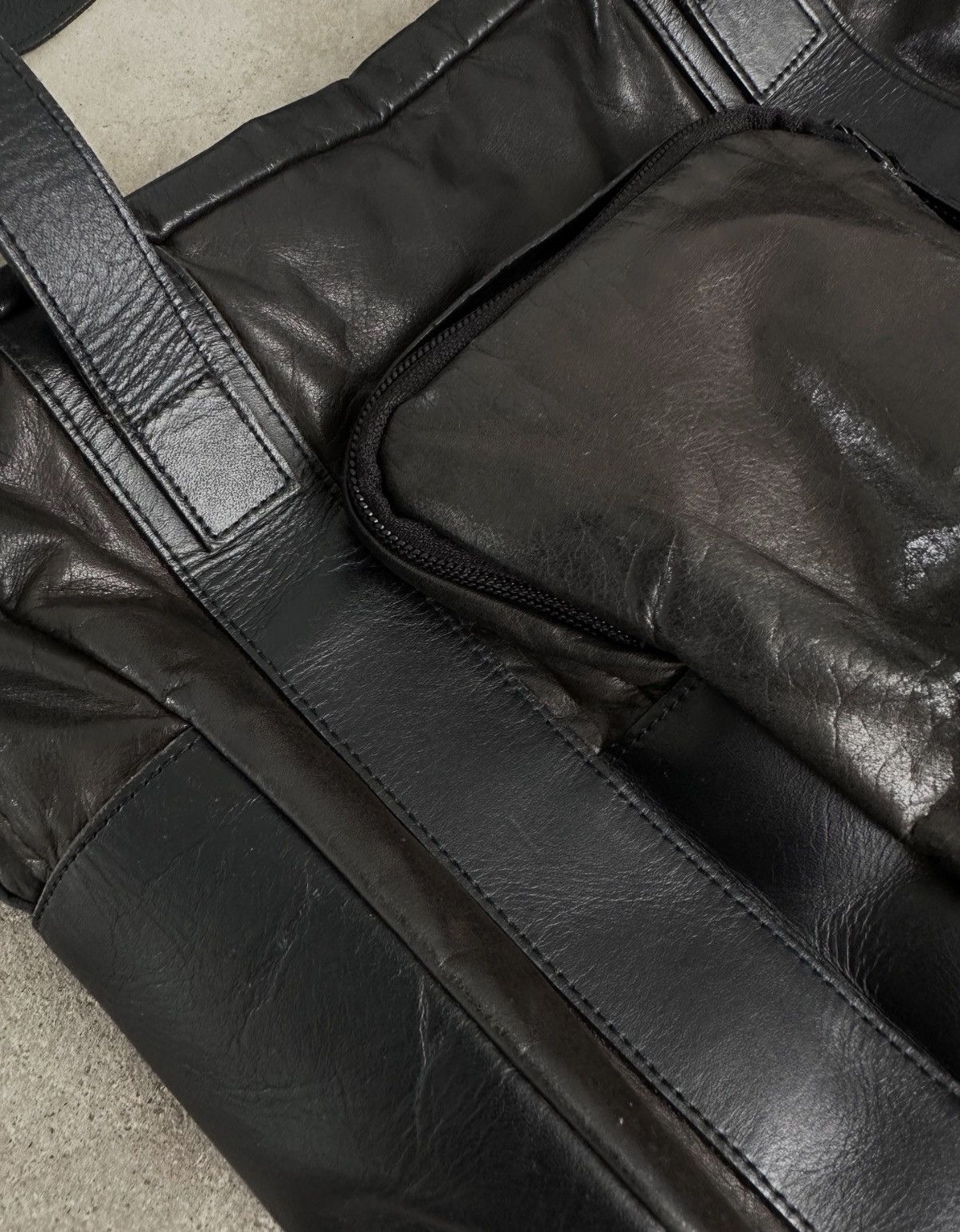 Yohji Yamamoto Yohji Yamamoto Y's Vintage Leather Hand Tote Bag K7 Size ONE SIZE - 4 Thumbnail