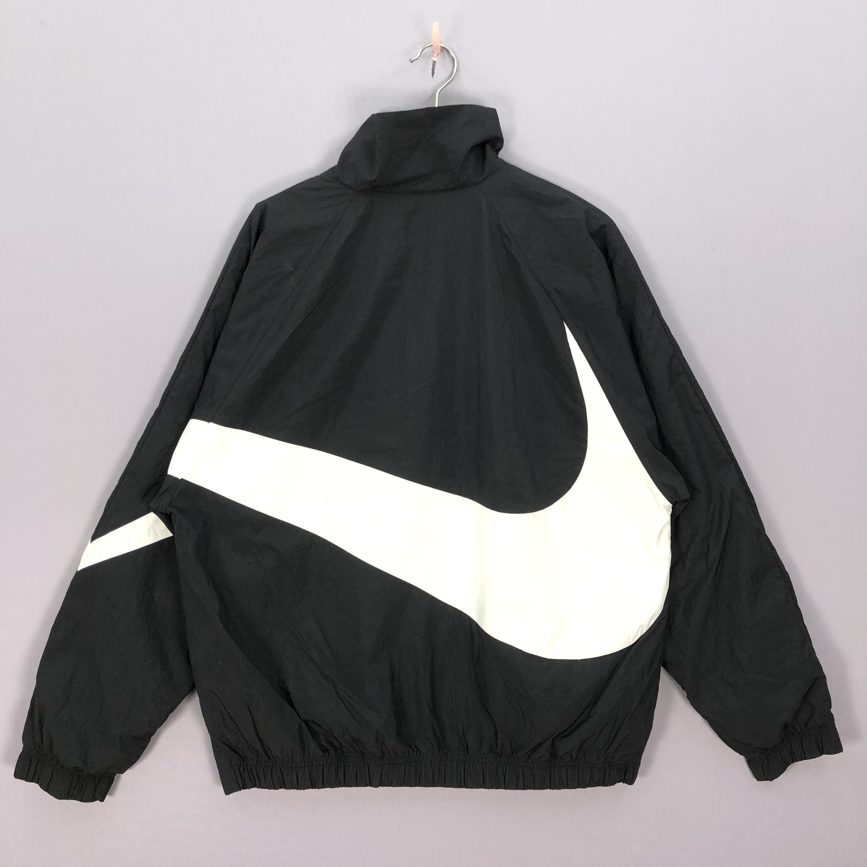 Nike × Vintage Vintage 90s Nike Big Swoosh Windbreaker Jackets Size US L / EU 52-54 / 3 - 2 Thumbnail