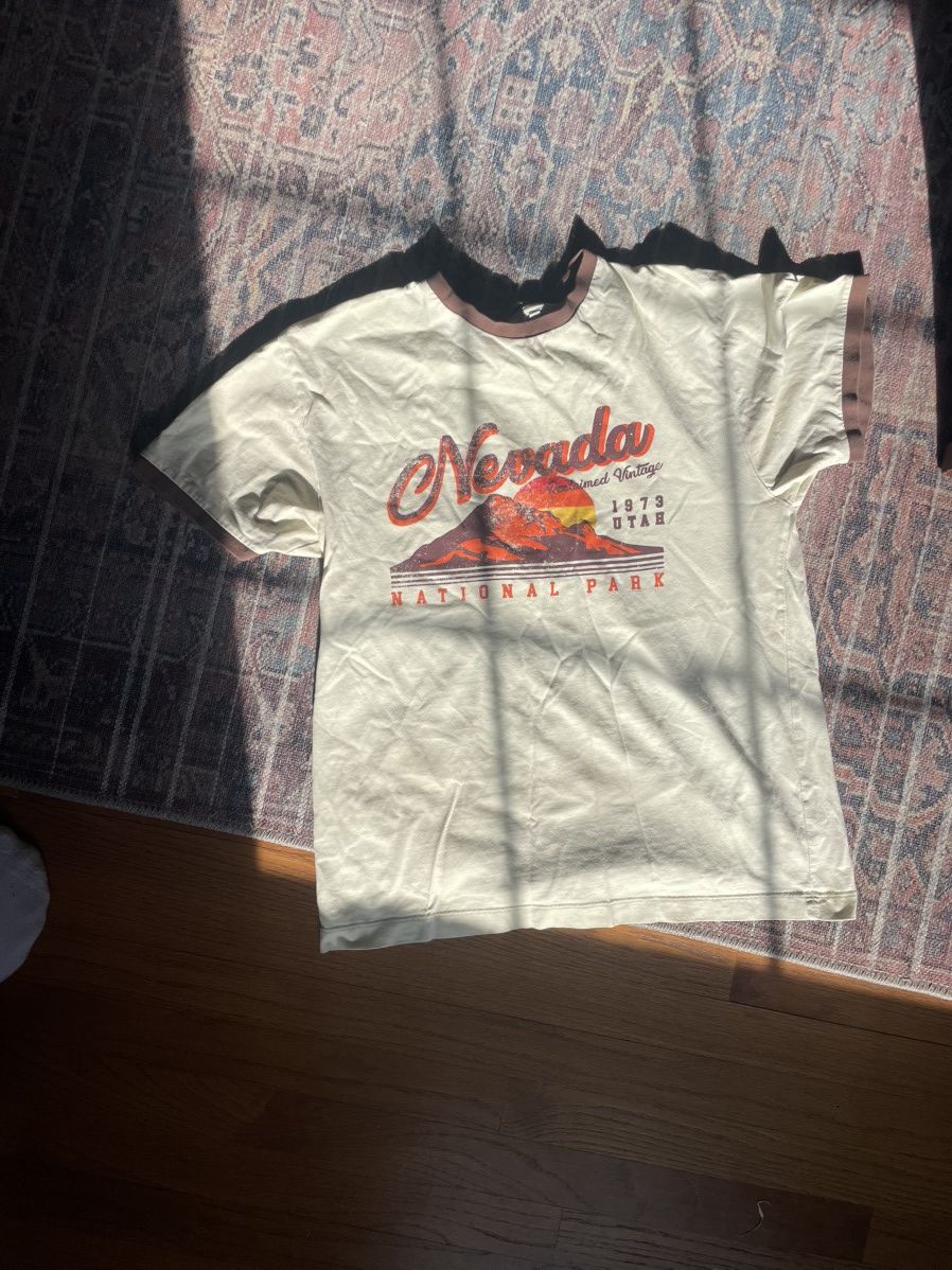Designer × Vintage Vintage Nevada Ringer Tee cream/brown graphic tee Size US L / EU 52-54 / 3 - 2 Thumbnail