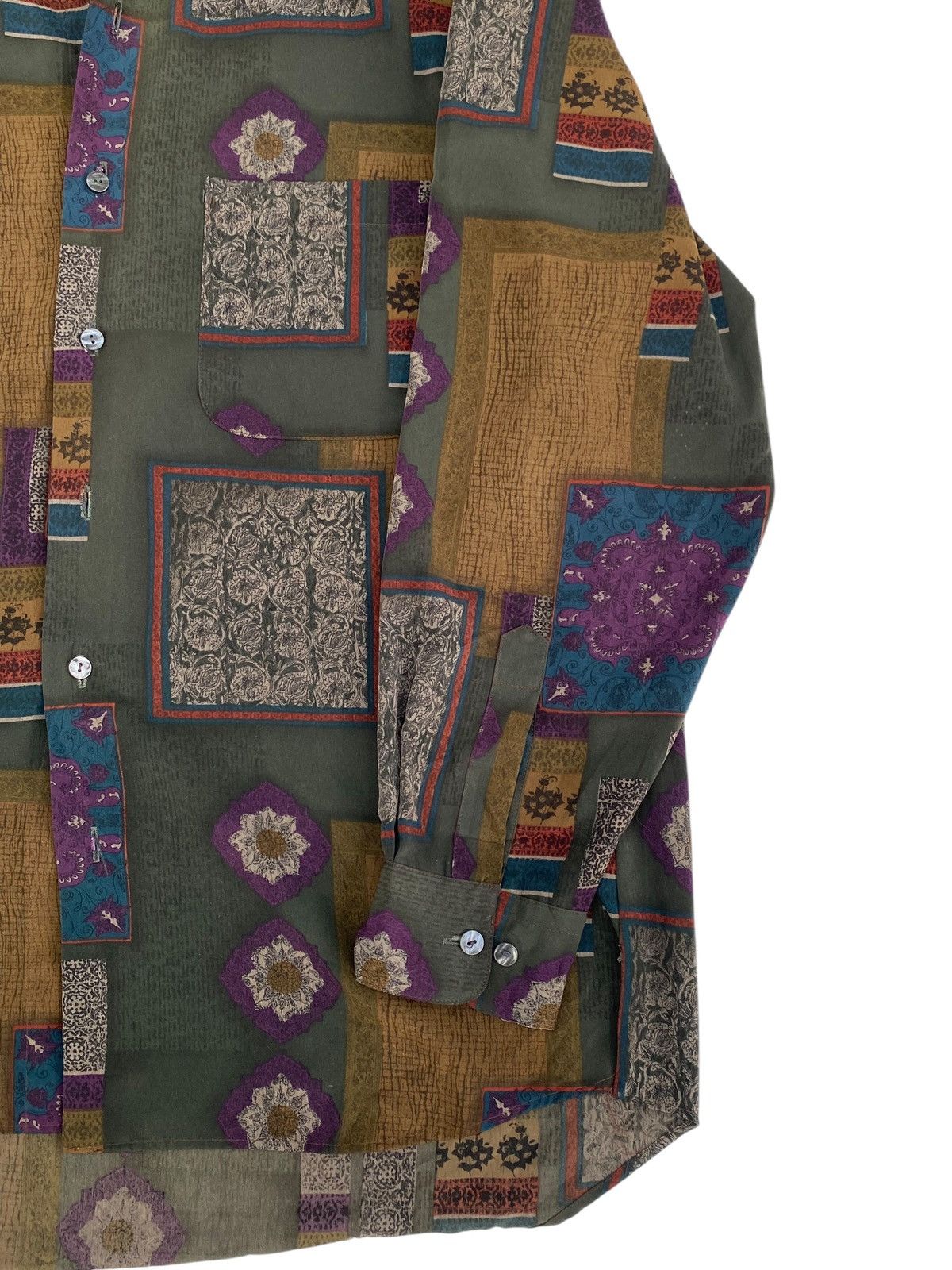 Vtg Craysun Silk Shirt Button Up