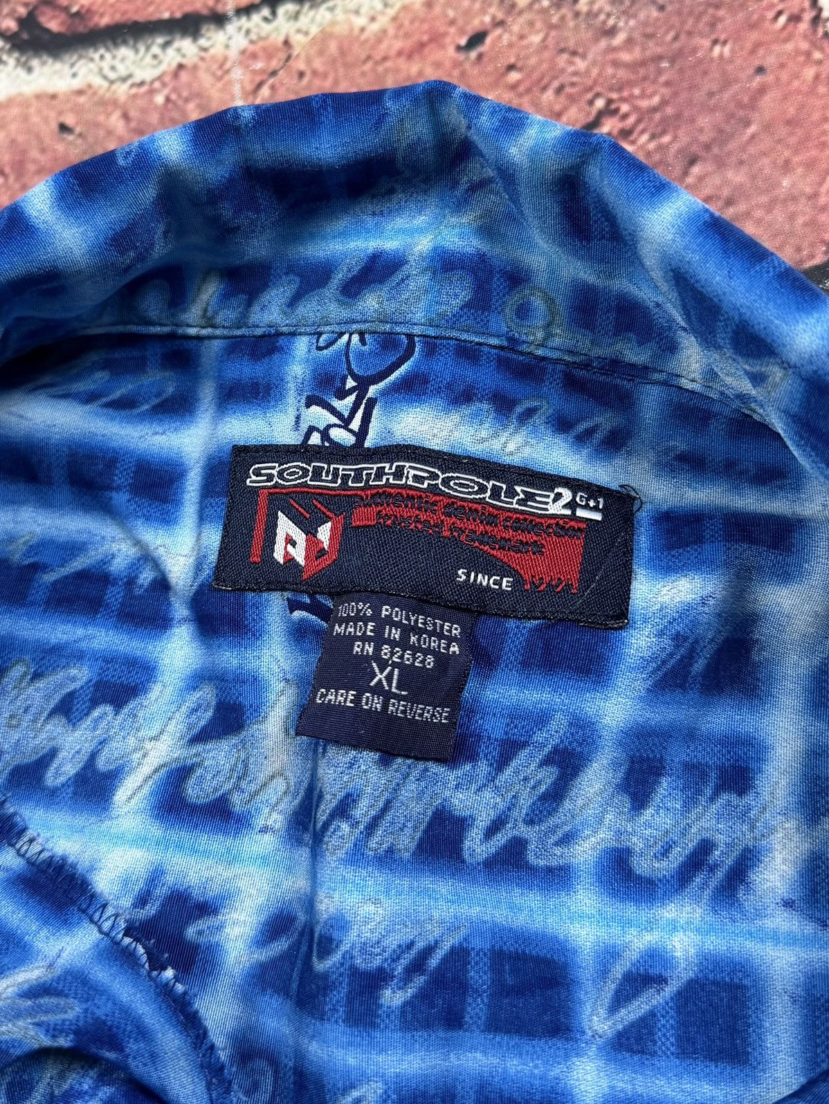 Southpole Vintage Y2K Southpole Blue Button Down Shirt AOP Hip Hop Size US XL / EU 56 / 4 - 9 Thumbnail