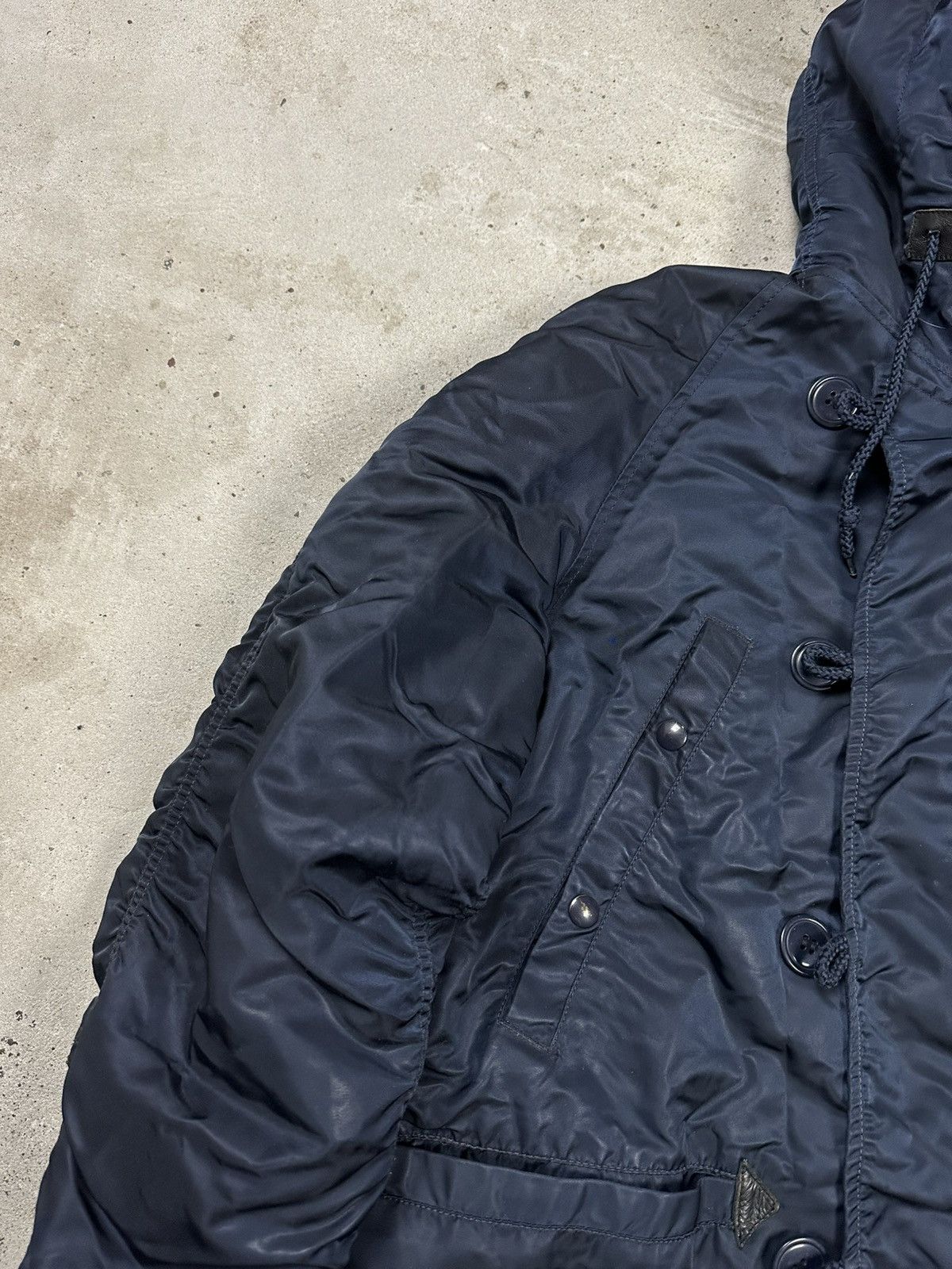 Alpha Industries × Vintage Vintage Y2K Alpha Industries Parka N-3B N Navy Jacket Size US M / EU 48-50 / 2 - 9 Thumbnail