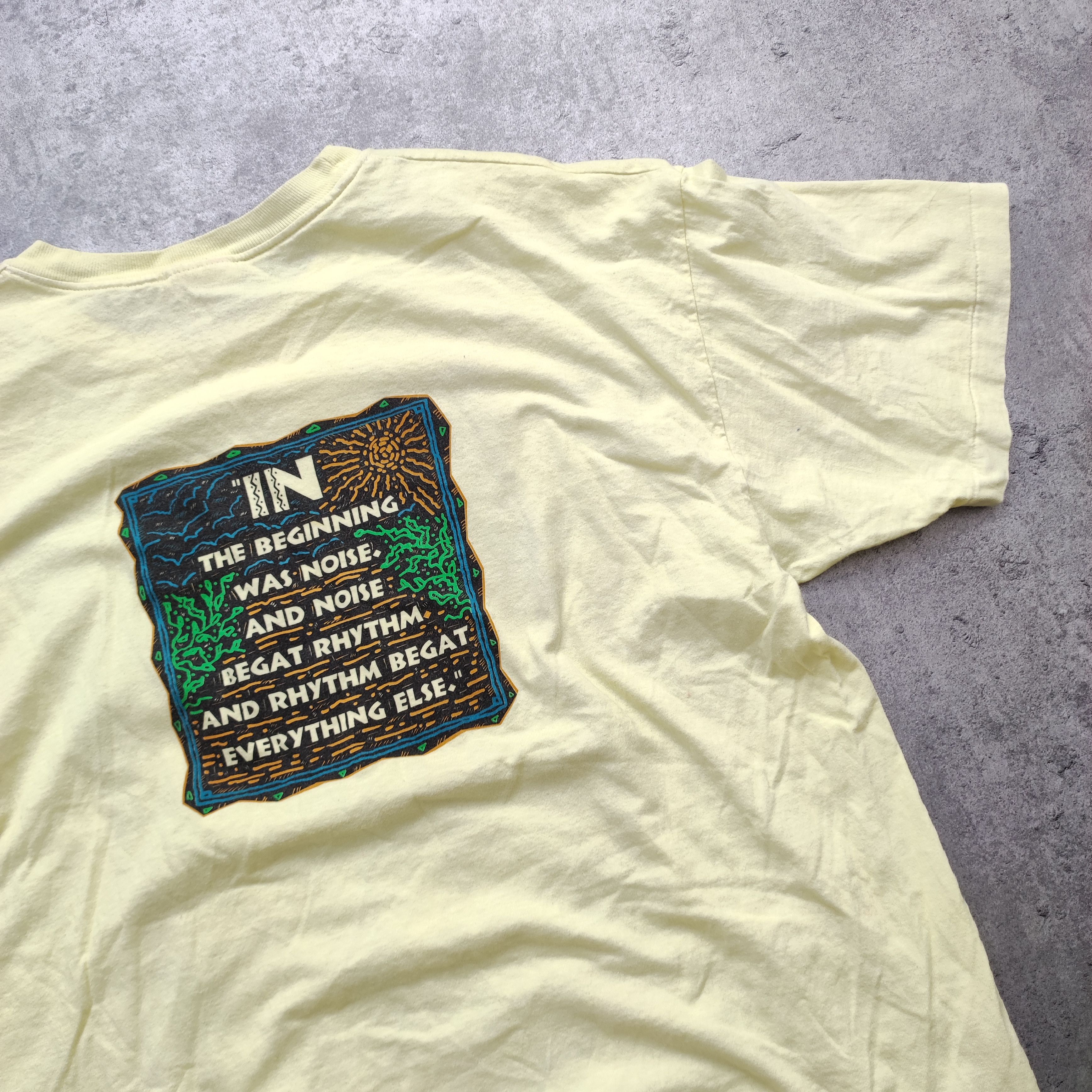 Band Tees × Vintage RARE 1991 Limited Planet Drum Light Yellow Band Promo Tee Size US XL / EU 56 / 4 - 9 Thumbnail