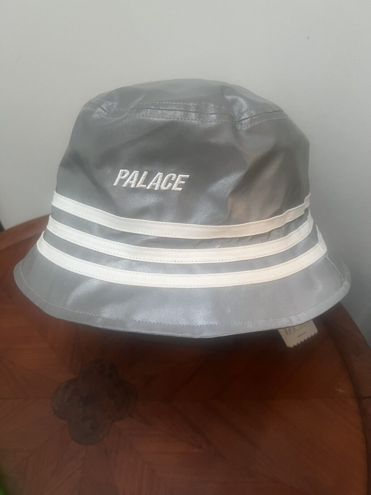 Adidas × Palace Reversible Bucket Hat Reflective Grey Size L/XL NWT Size ONE SIZE - 1 Thumbnail