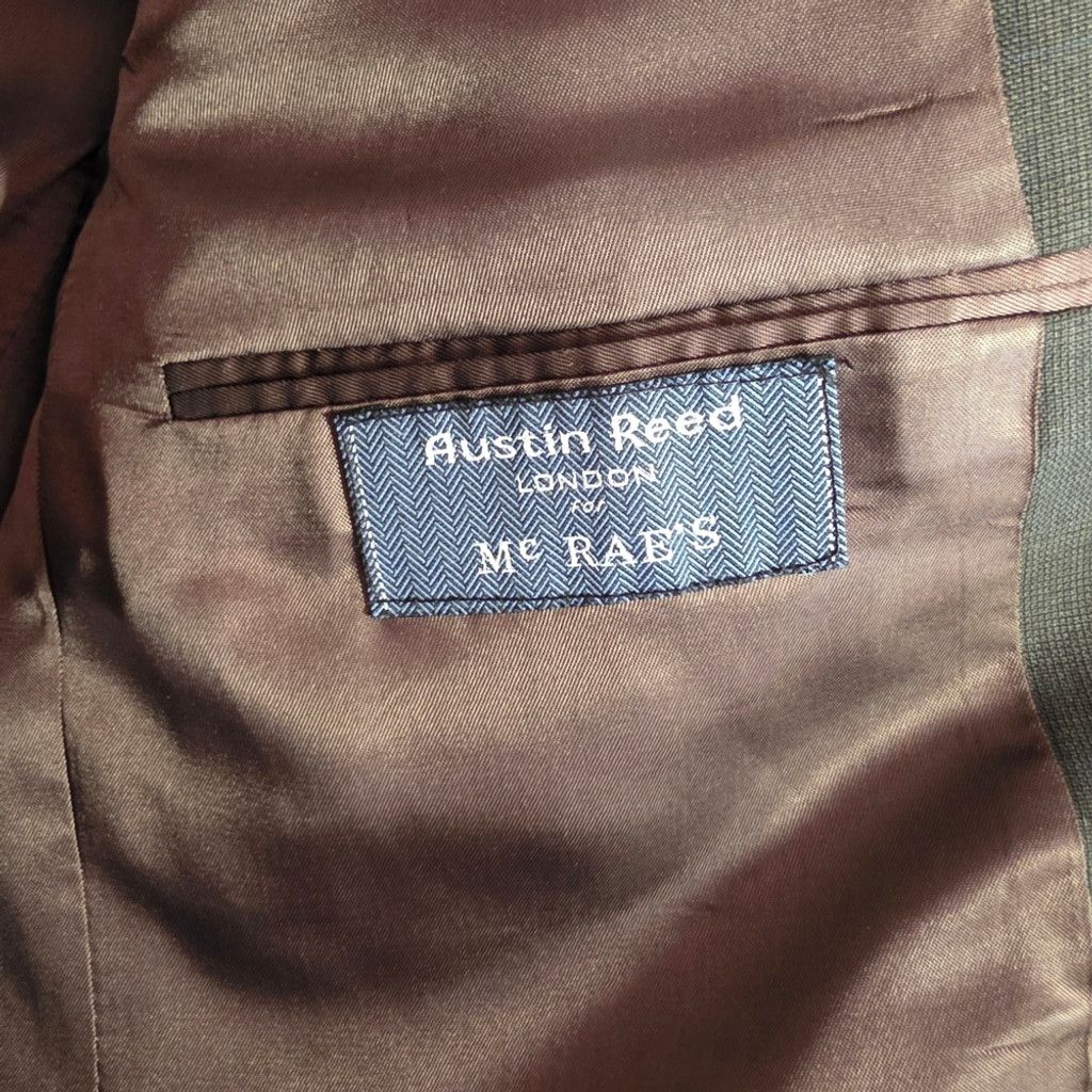 Austin Reed Vintage Austin Reed London Men’s Prom Brown Windowpane 2 Pie Size 44R - 9 Thumbnail