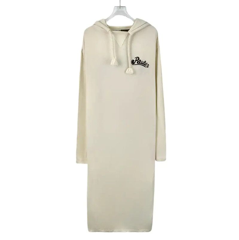 Loewe Cream Cotton Hooded Dress 0089