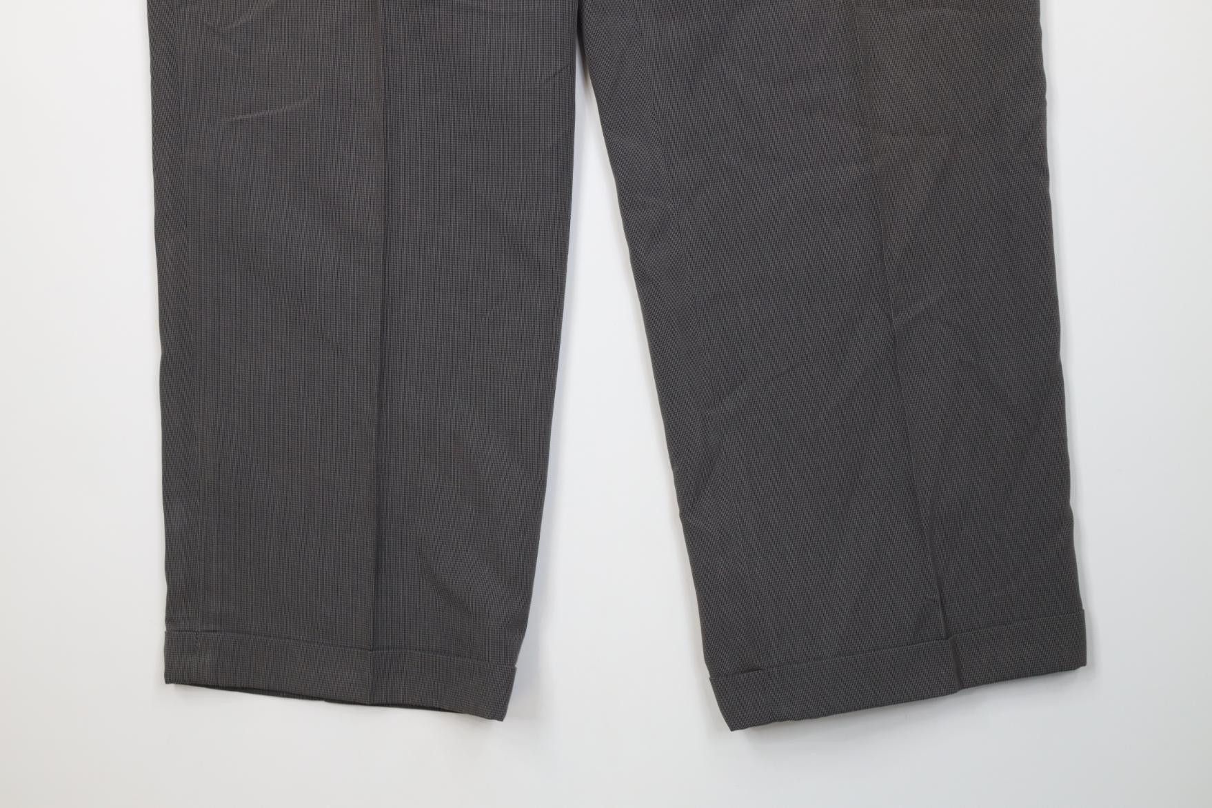 Vintage Vintage 90s Streetwear Gabardine Houndstooth Wide Leg Pants Size US 36 / EU 52 - 4 Thumbnail