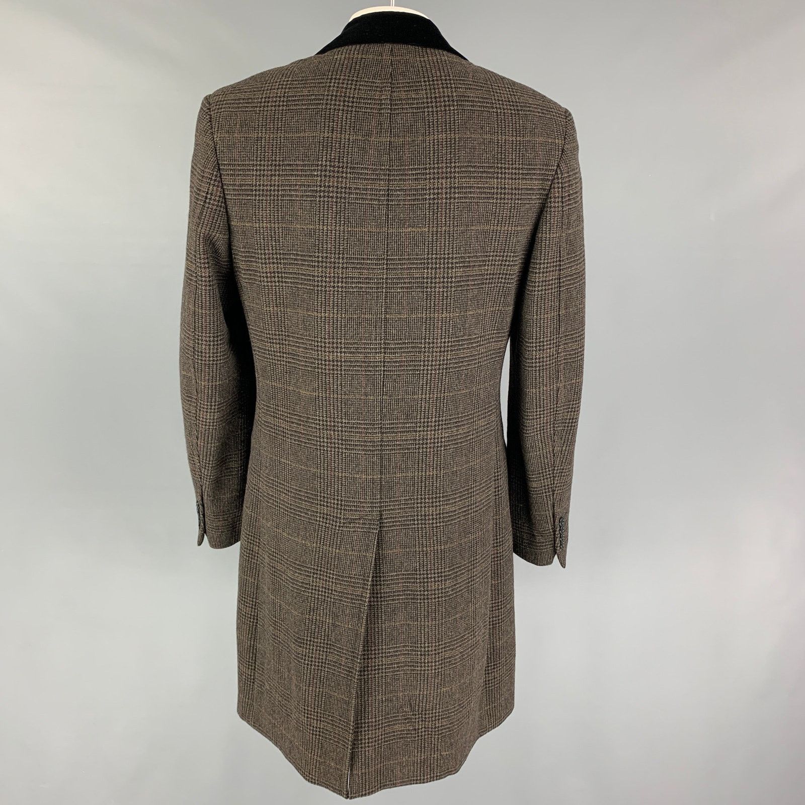 Paul Smith PS by PAUL SMITH Size 42 Olive Black Plaid Wool Nylon Coat Size US L / EU 52-54 / 3 - 4 Thumbnail