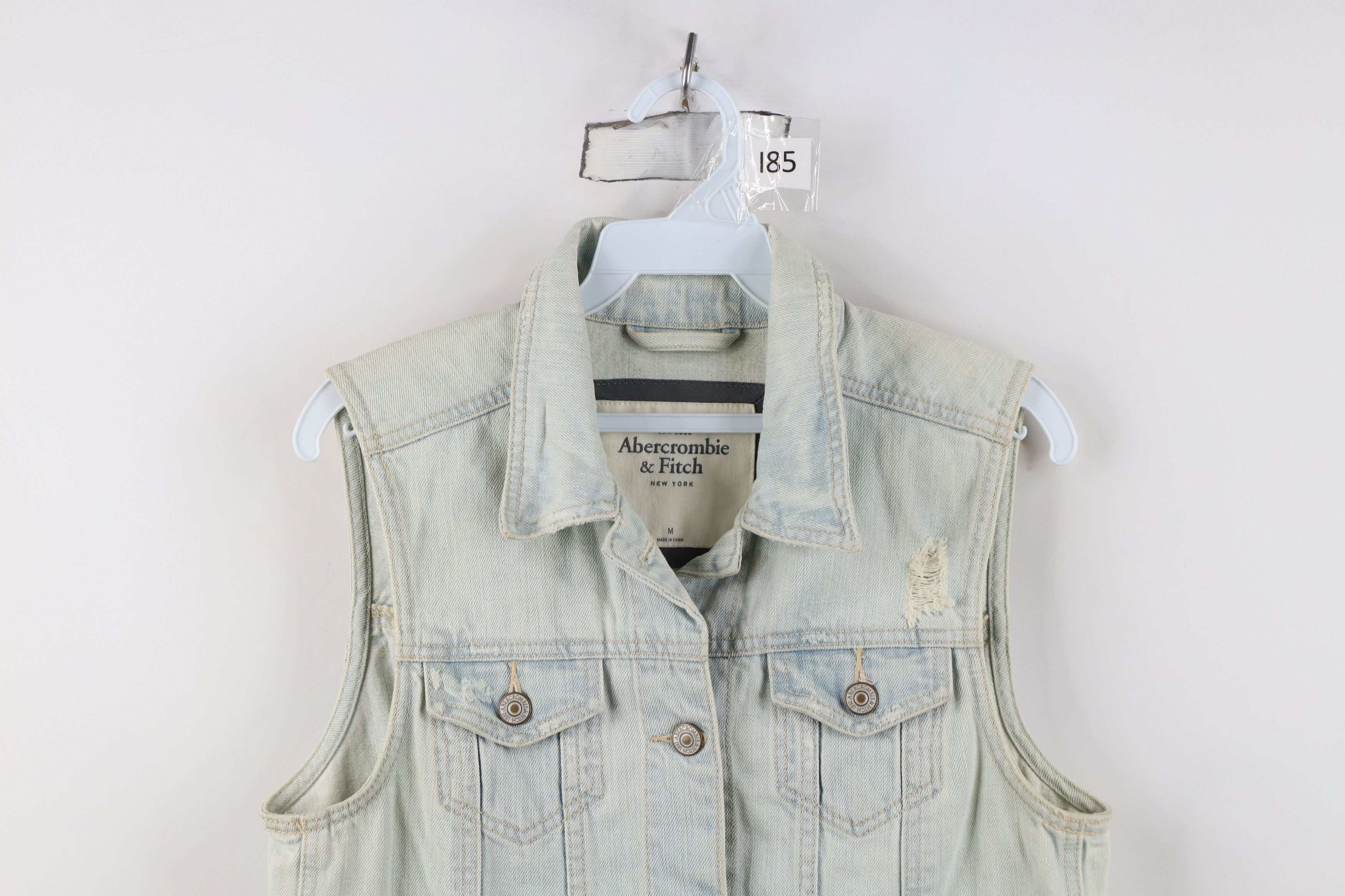 Abercrombie & Fitch Vintage Y2K Abercrombie & Fitch Denim Trucker Vest Jacket Size M / US 6-8 / IT 42-44 - 2 Thumbnail
