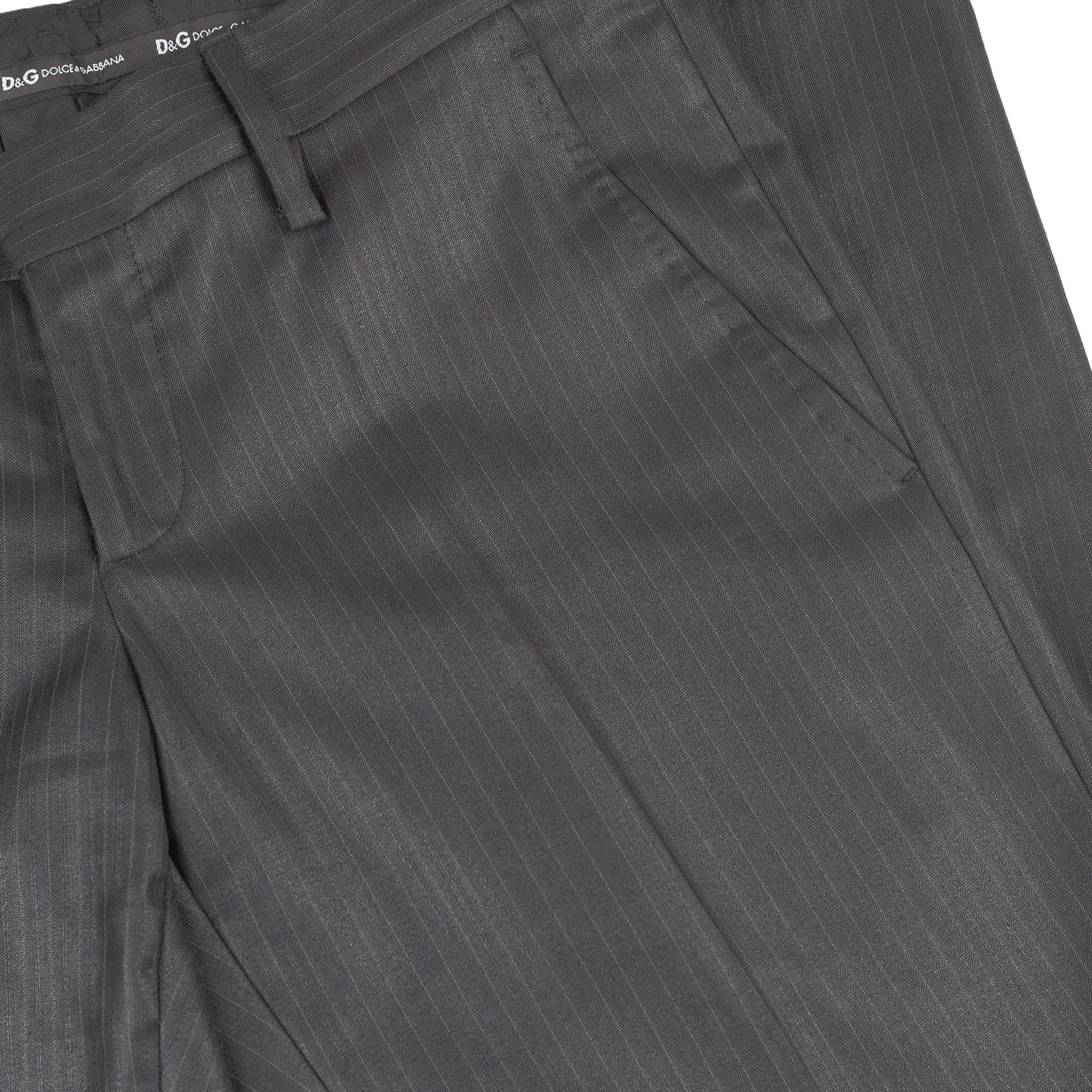 Dolce & Gabbana Dolce & Gabbana Men’s Dark Gray Pinstripe Suit Set Size 46R - 14 Thumbnail
