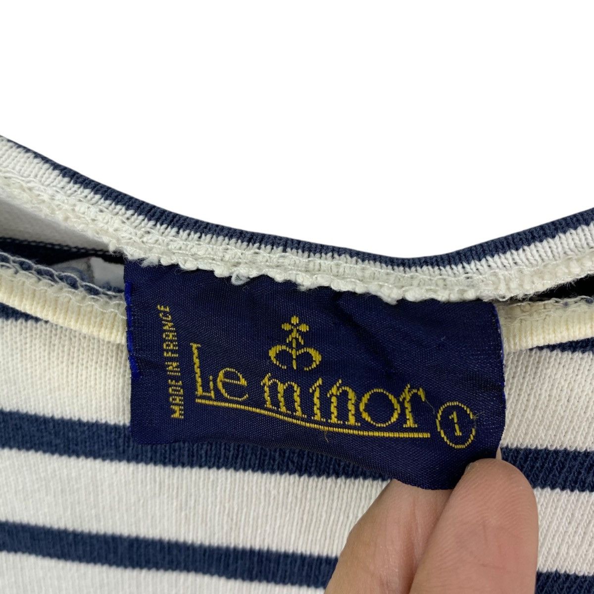 Vintage Vintage 90s LE MINOR FRANCE Brand Stripes Long Sleeve Tshirt Size US S / EU 44-46 / 1 - 4 Thumbnail
