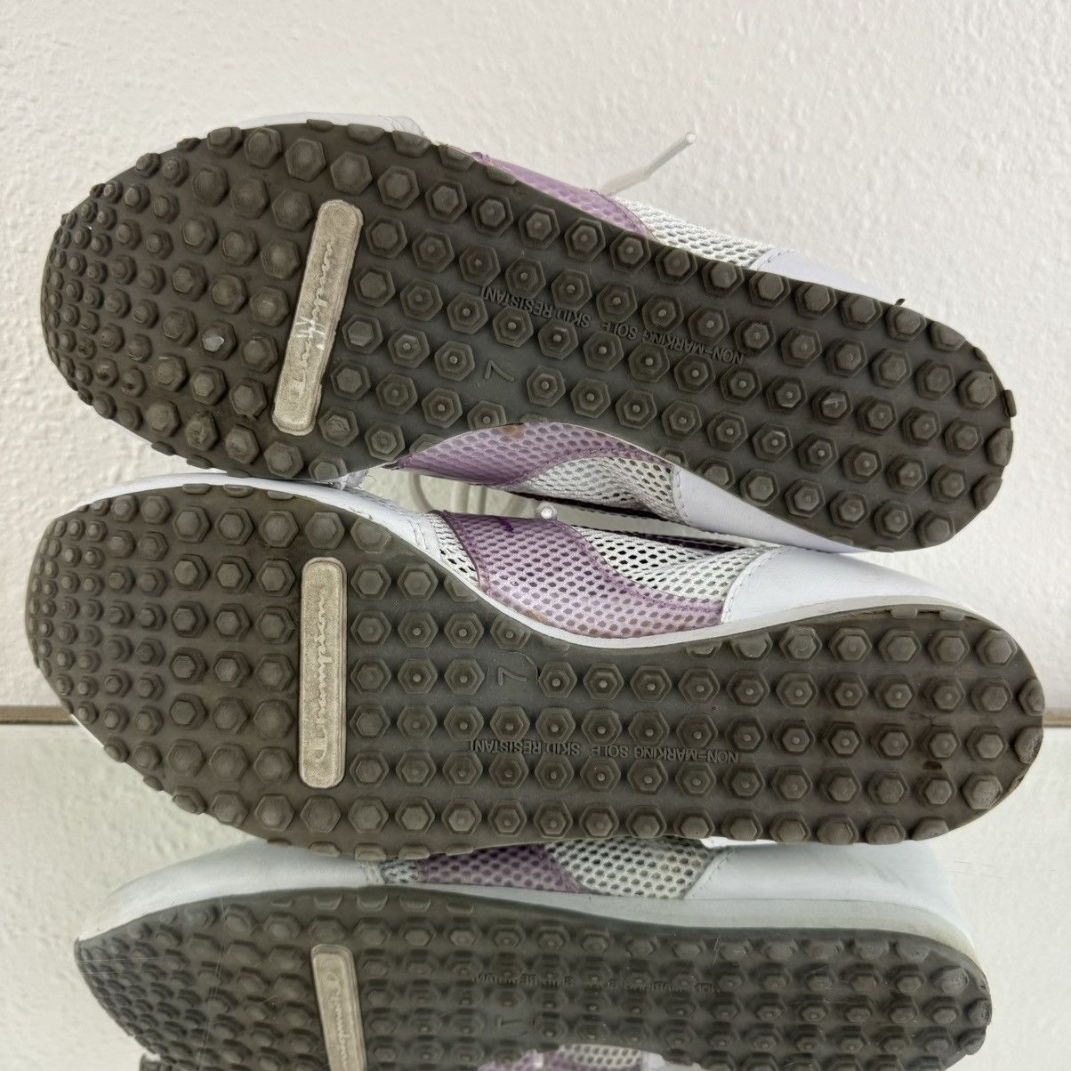 Champion CHAMPION Vintage Y2K White Purple Leather Track Sneakers Size US 7 / IT 37 - 10 Thumbnail