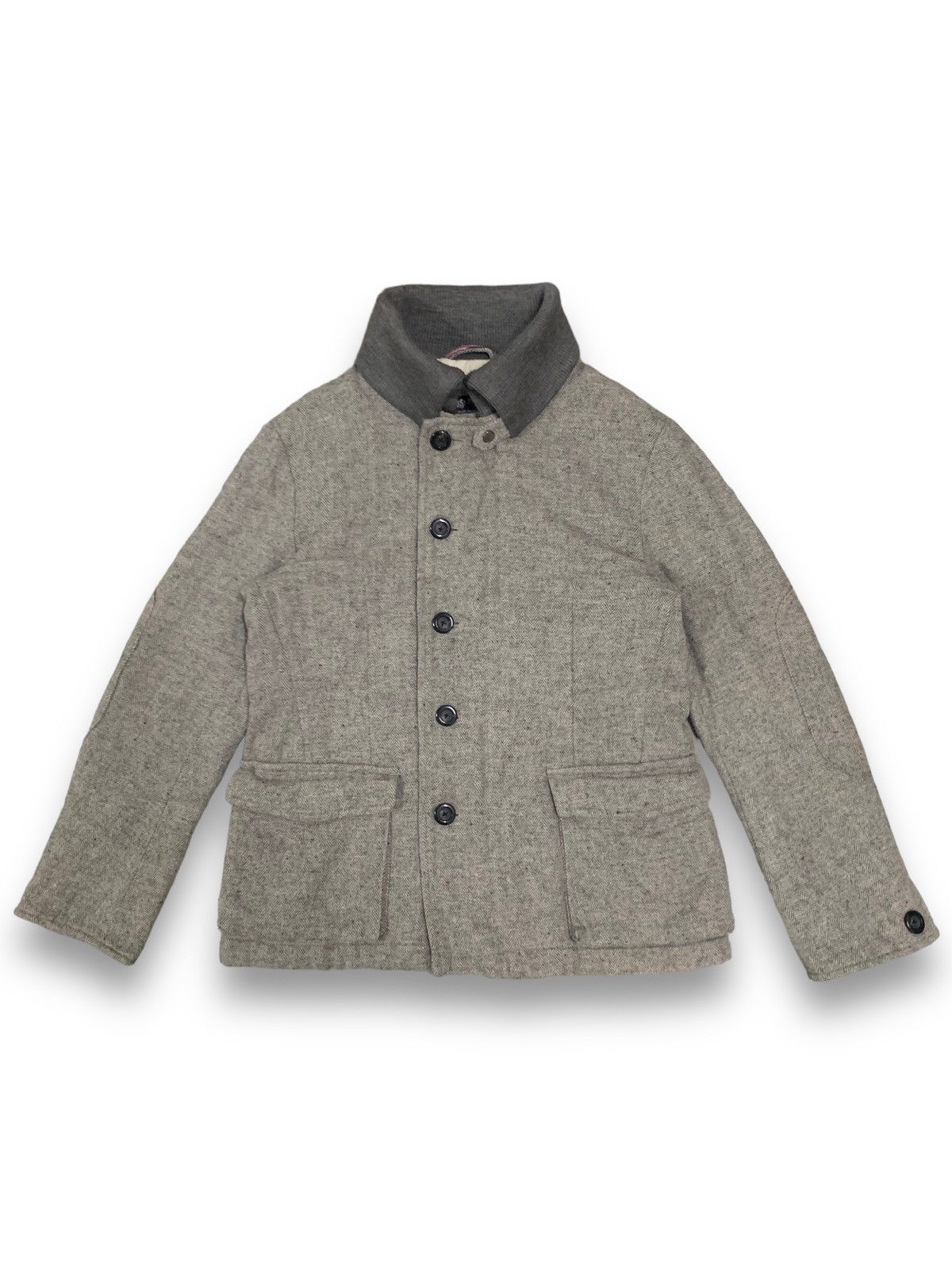 Japanese Beams Heart Wool Blend Herringbone Pattern Jacket