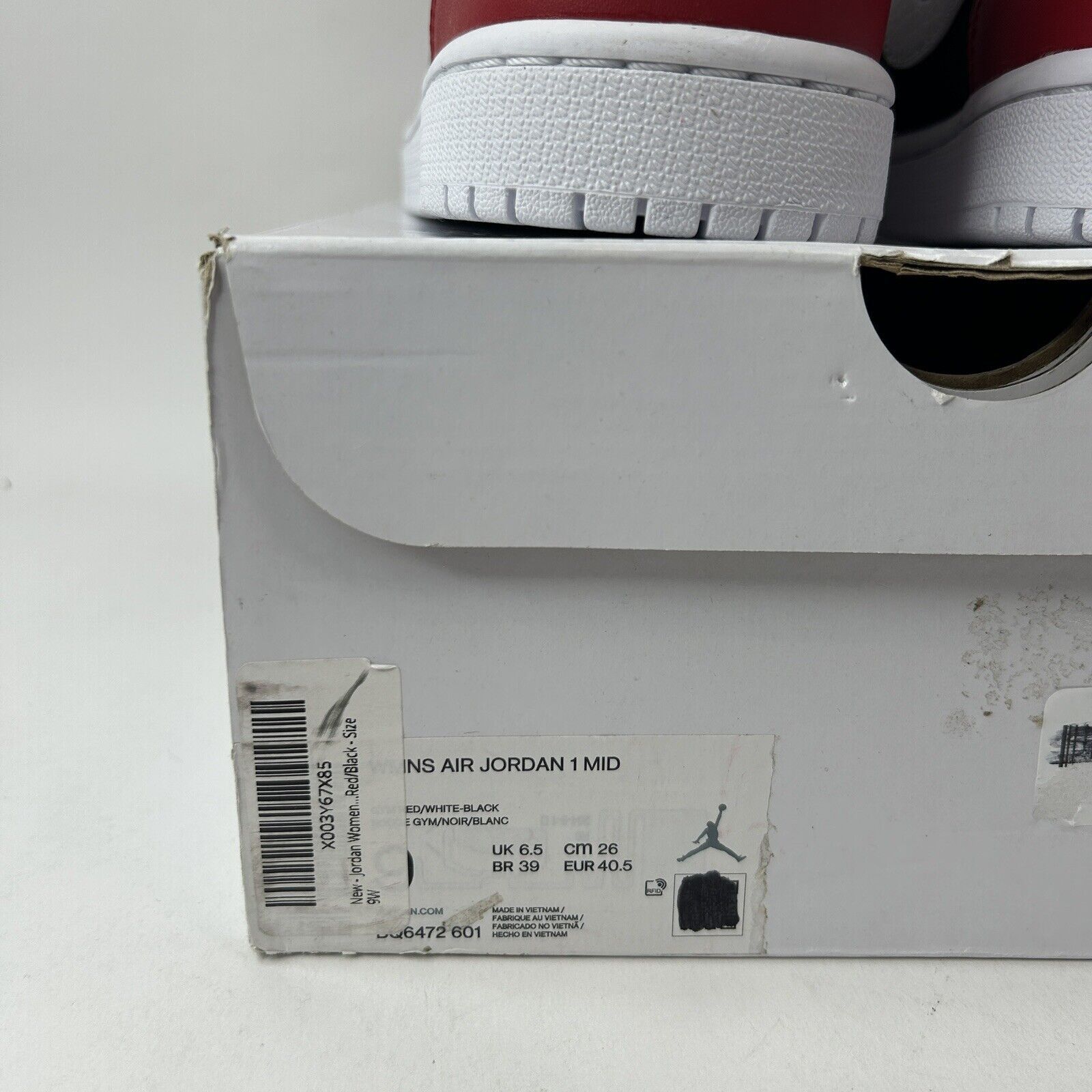 Nike Nike Air Jordan 1 Mid Retro WMNS “Gym Red White Black” 2024 Size US 9 / IT 39 - 5 Thumbnail