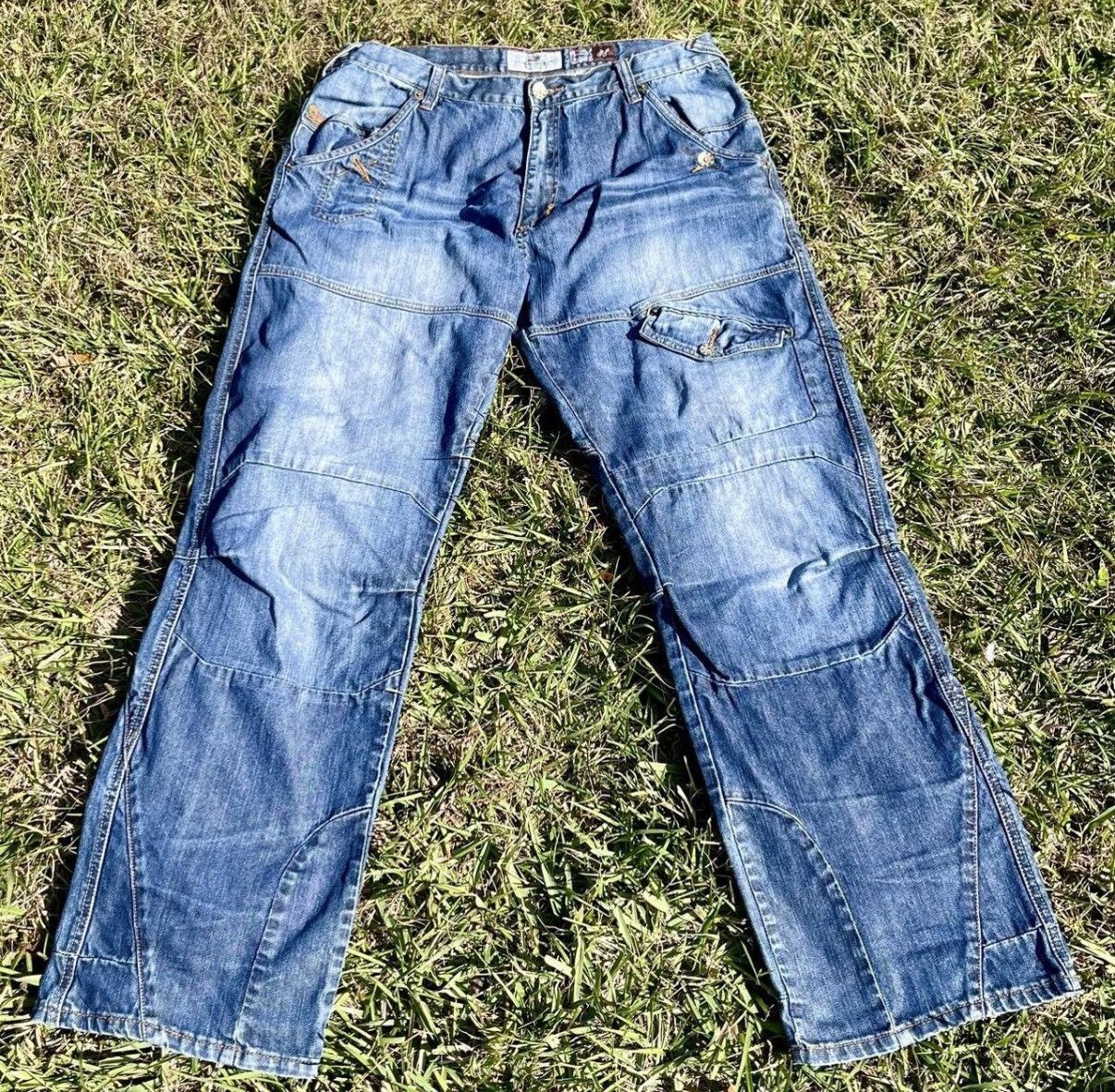 Akademiks Vintage Akademiks Baggy Faded Pattern Denim Jeans Mens 38 Size US 38 / EU 54 - 1 Thumbnail