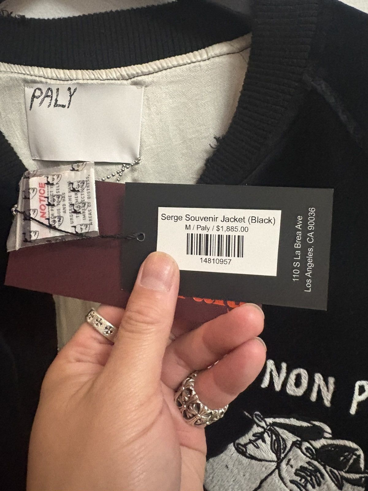 Paly Hollywood Paly hollywood 2026SS serge souvenir jacket black sz medium Size US M / EU 48-50 / 2 - 10 Thumbnail