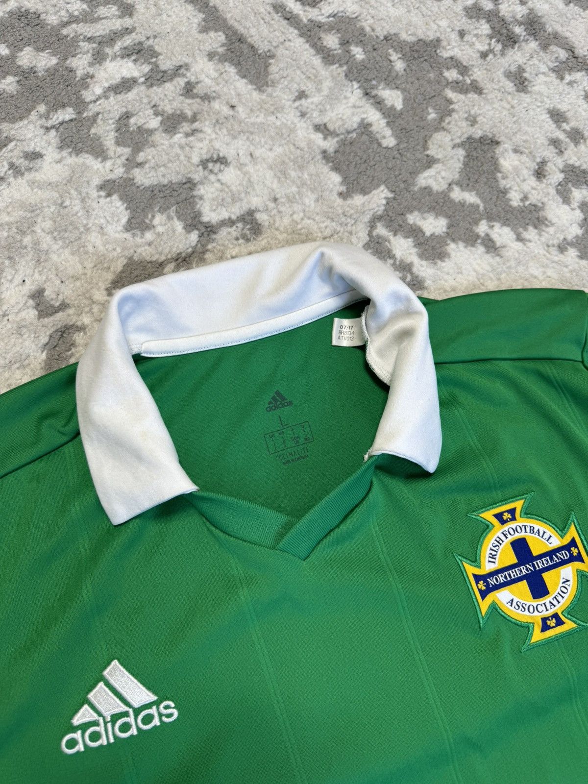 Adidas Northern Ireland 2017-2018 Home Football Shirt Jersey Size US L / EU 52-54 / 3 - 7 Thumbnail