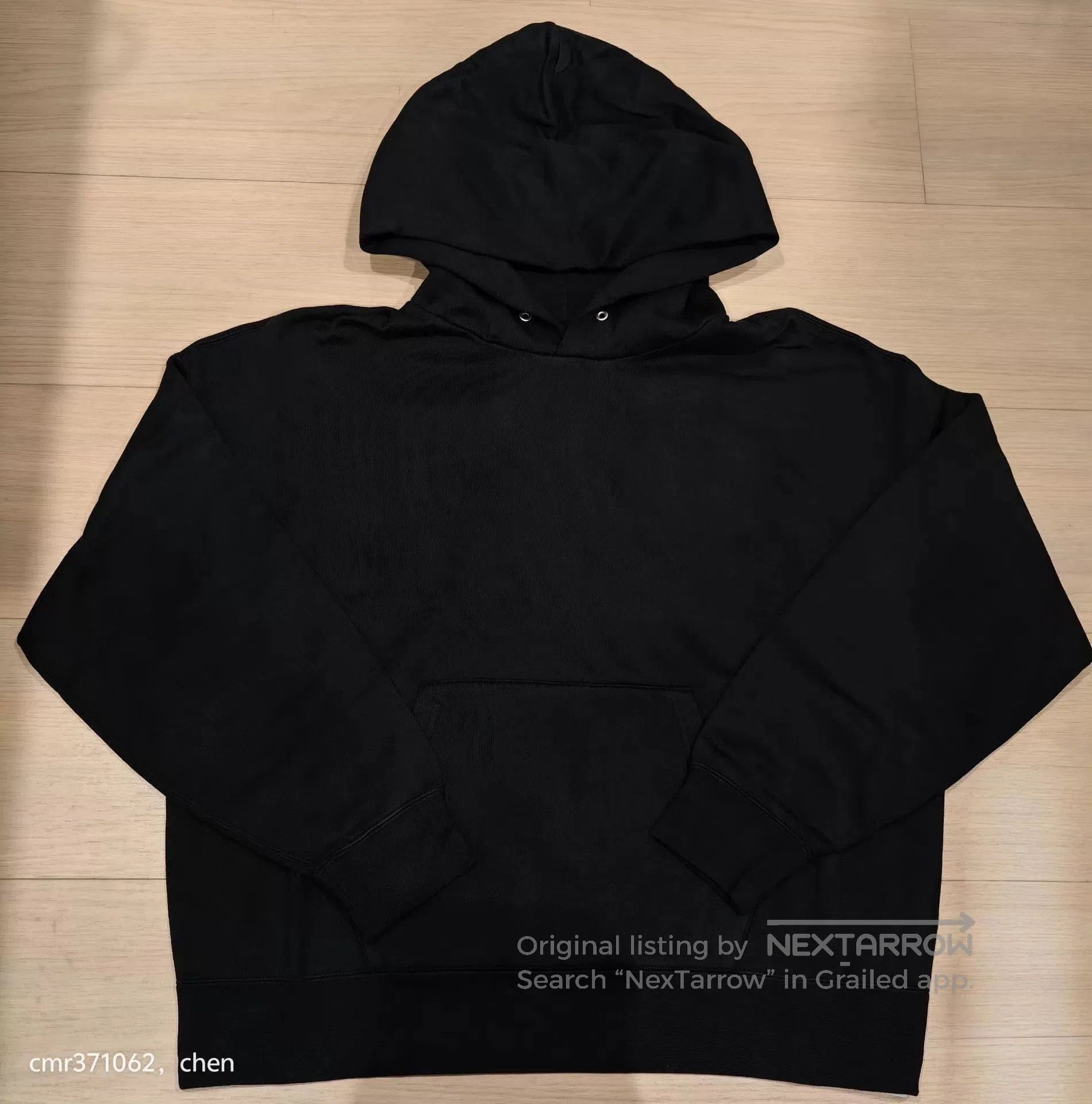 Visvim Black Hooded Sweatshirt with Front Pocket. Size US M / EU 48-50 / 2 - 1 Thumbnail