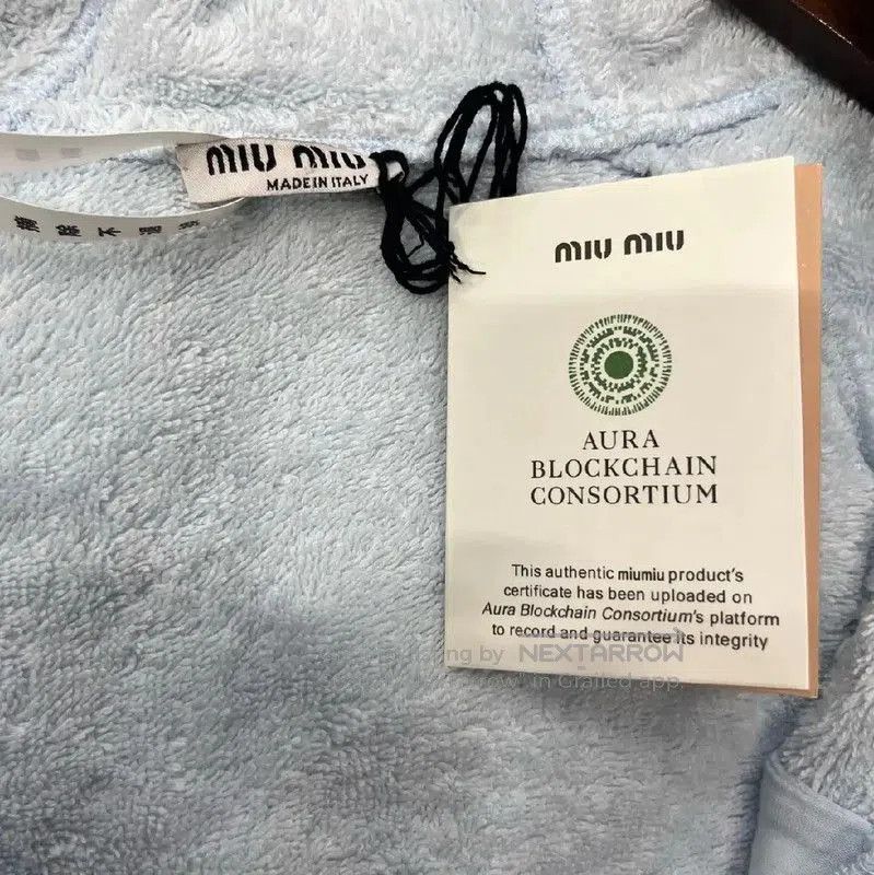 Miu Miu Miu Miu Light Blue Cotton Women's Jacket . Size L / US 10 / IT 46 - 5 Thumbnail