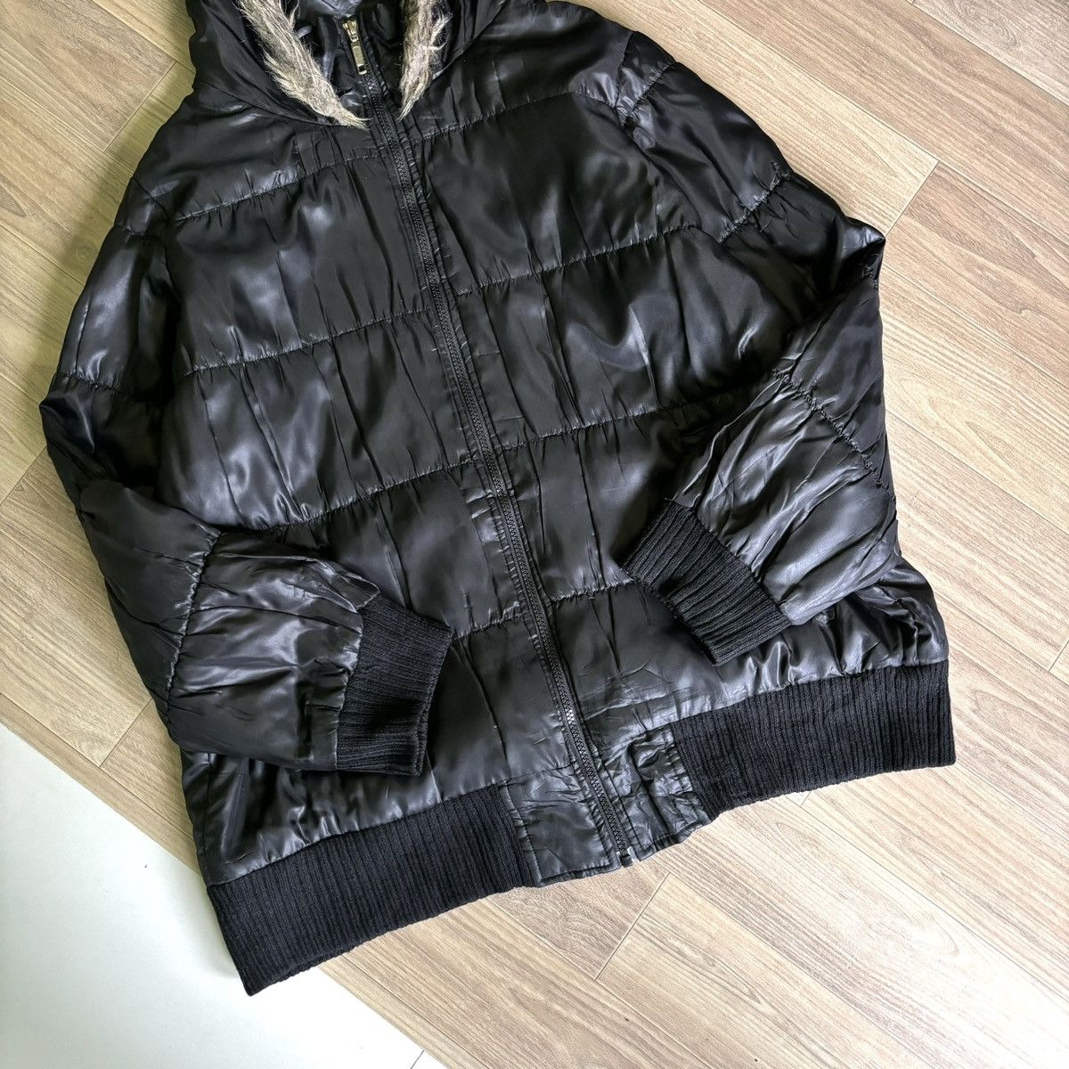 If Six Was Nine × Issey Miyake × Le Grande Bleu (L.G.B.) Blue Strive Fur jacket down puffer IfSixWasNine LGB Style Size US L / EU 52-54 / 3 - 6 Thumbnail