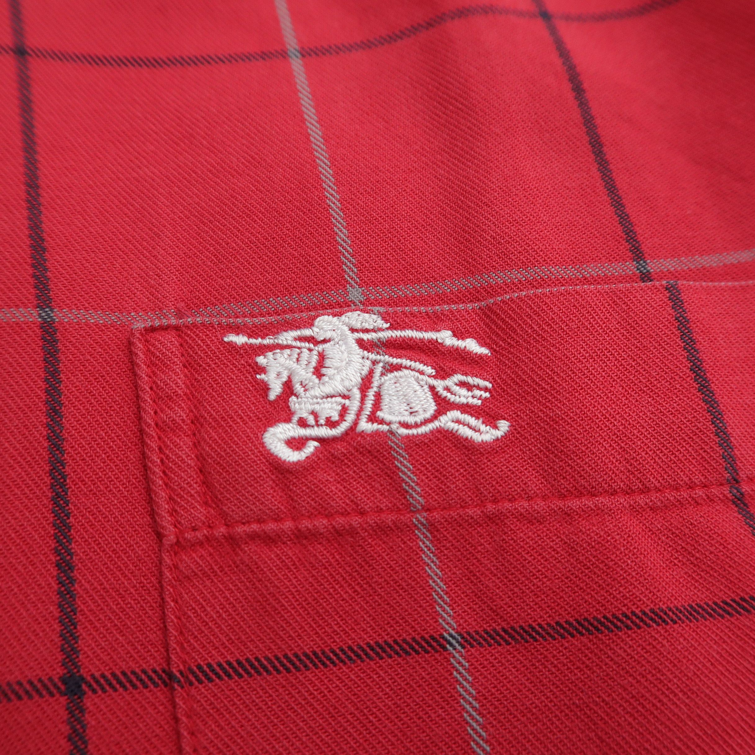 Burberry Vintage 90s Burberry Nova Check Old Red Shirt Size US L / EU 52-54 / 3 - 5 Thumbnail