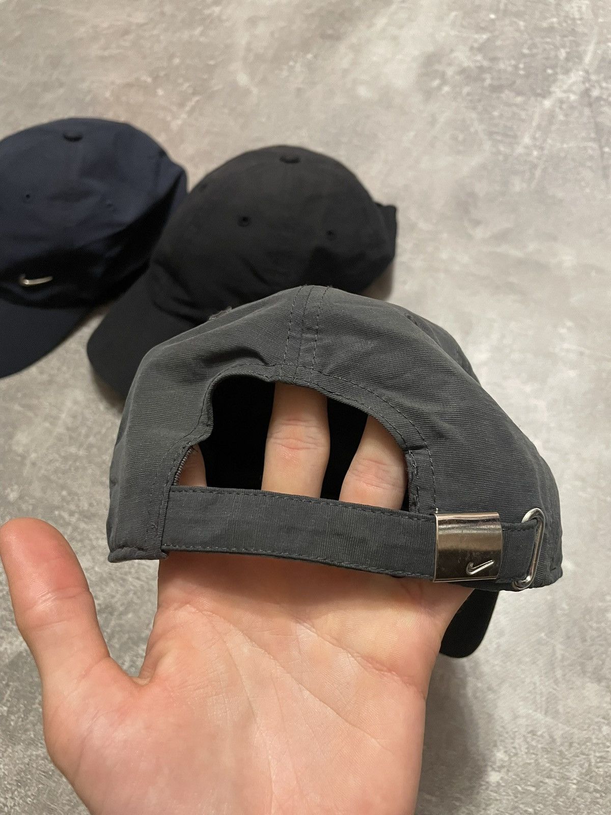Nike × Vintage x6 Nike Metallic Swoosh Logo Cap Y2K Size ONE SIZE - 19 Thumbnail
