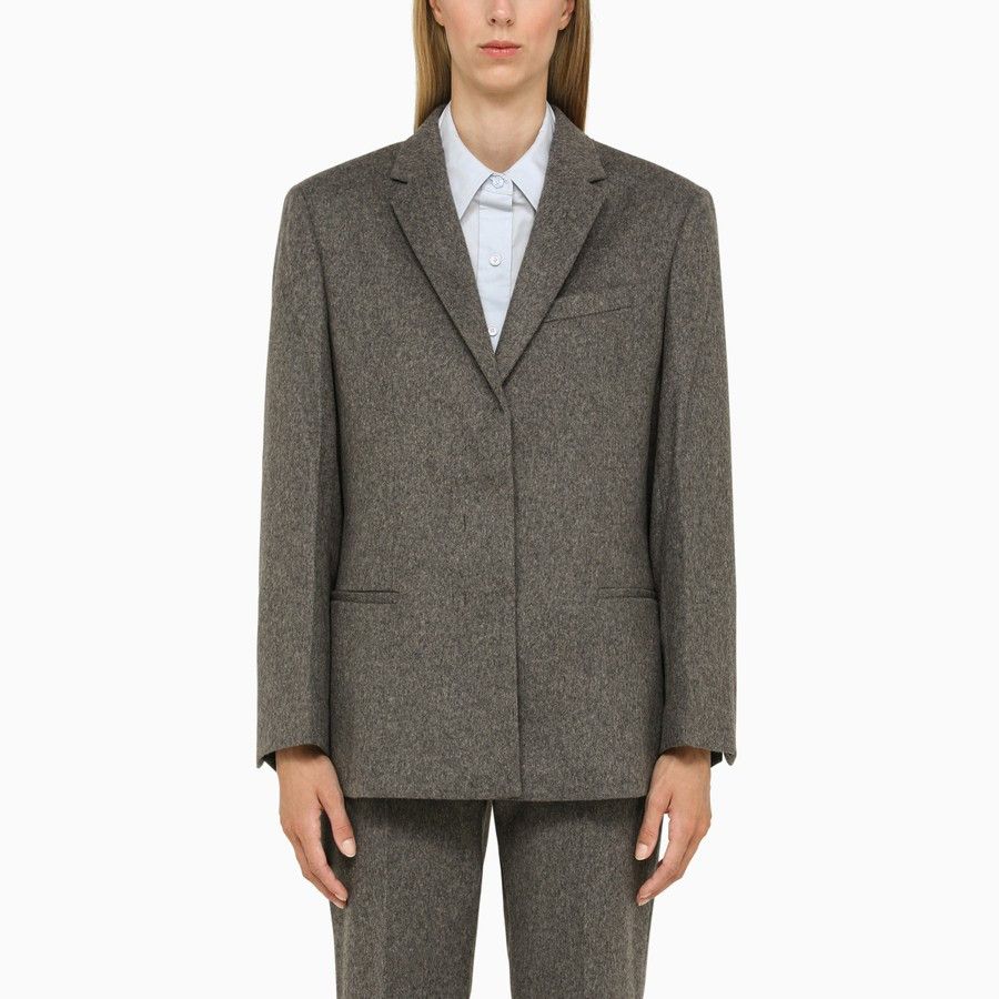 Calvin Klein o1d2blof0824 Wool Tailored Jacket in Grey Size M / US 6-8 / IT 42-44 - 1 Thumbnail