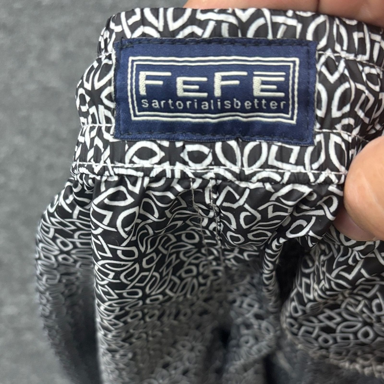 Other NWT FEFE Black and White Patterned Swim Trunks Size XL Size US 40 / EU 56 - 4 Thumbnail