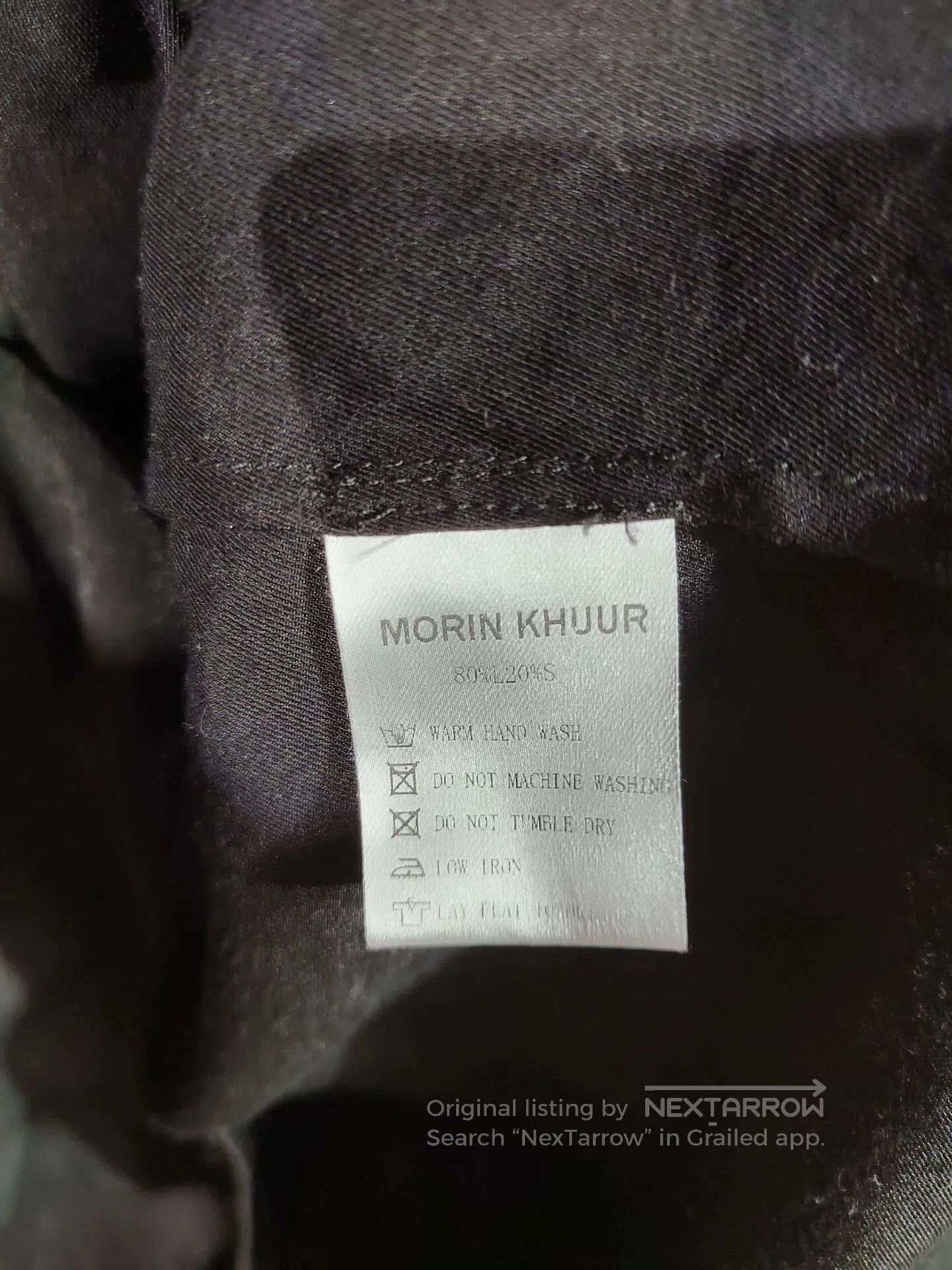 Japanese Brand Black MORIN KHUUR Work Shirt. Size US S / EU 44-46 / 1 - 5 Thumbnail