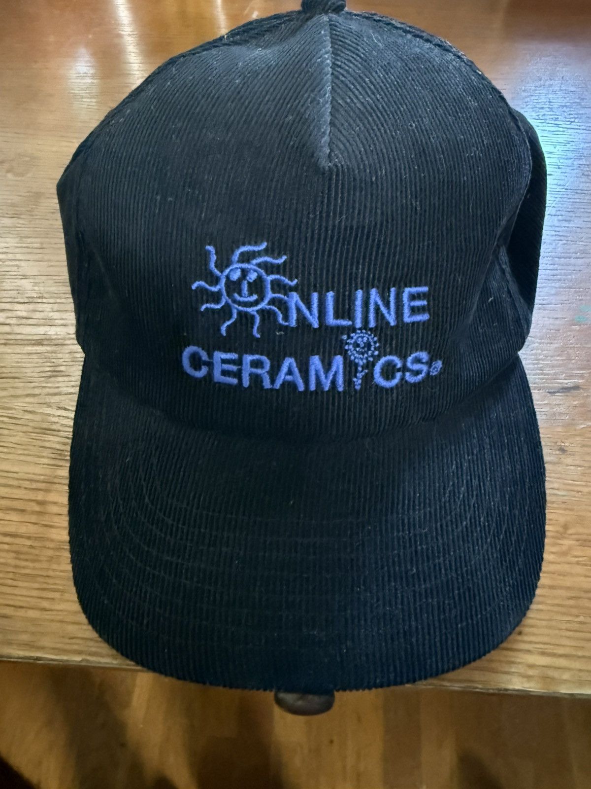 Online Ceramics Online Ceramics Black Corduroy Sunflower Logo Hat Size ONE SIZE - 1 Thumbnail