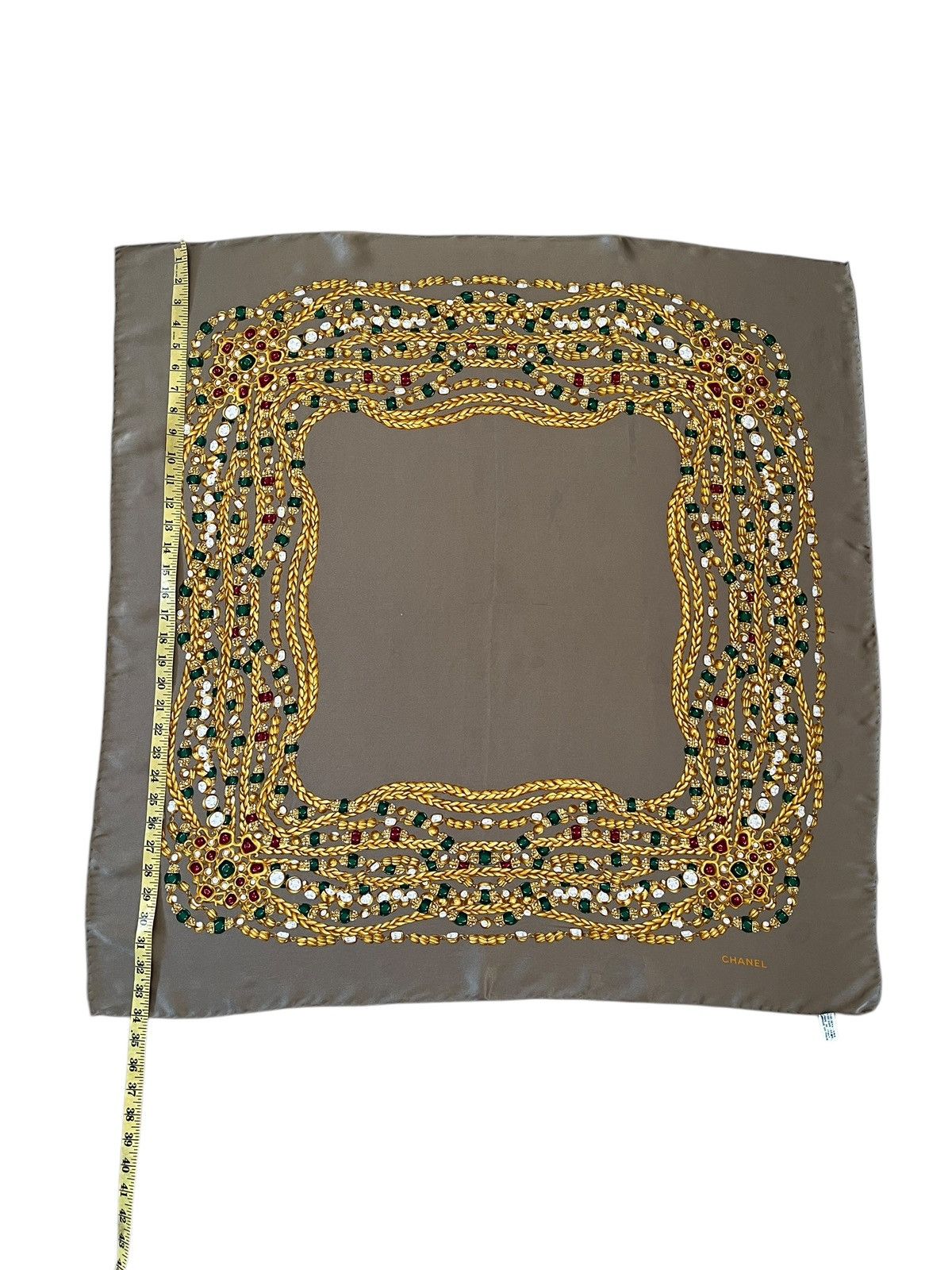Chanel Vintage Chanel Silk Scarf Size ONE SIZE - 9 Thumbnail