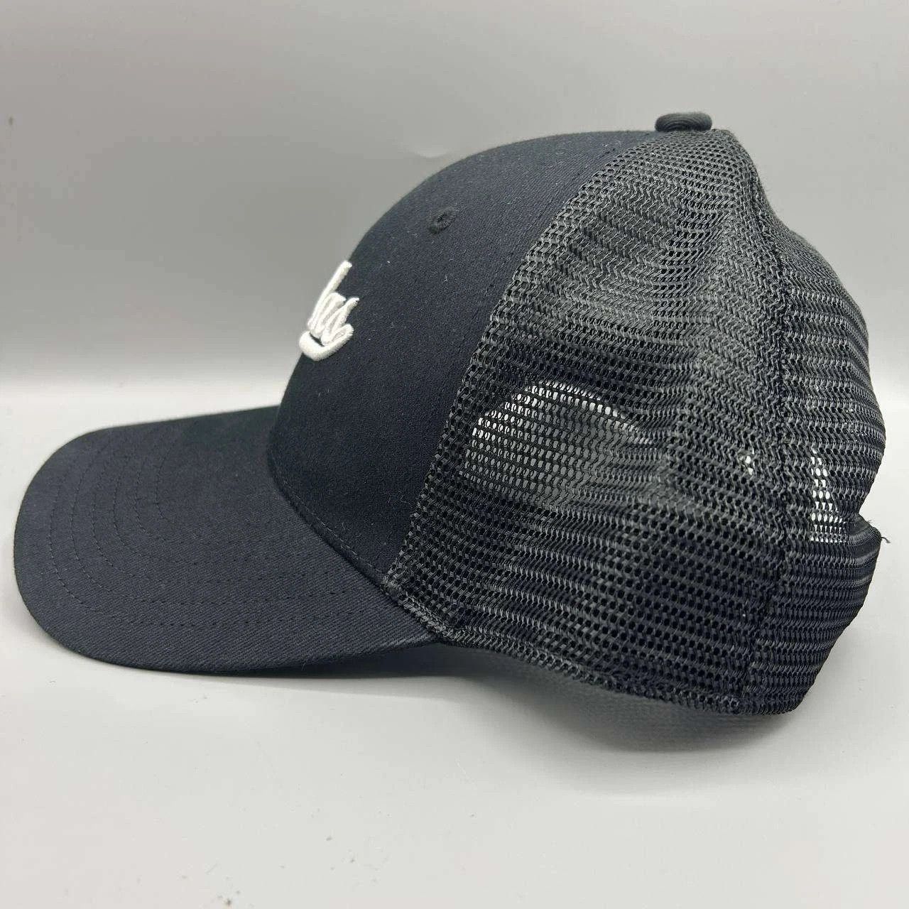 Adidas Adidas Trucker Hat Men Black Embroidered Snap Back Cotton Size ONE SIZE - 6 Thumbnail