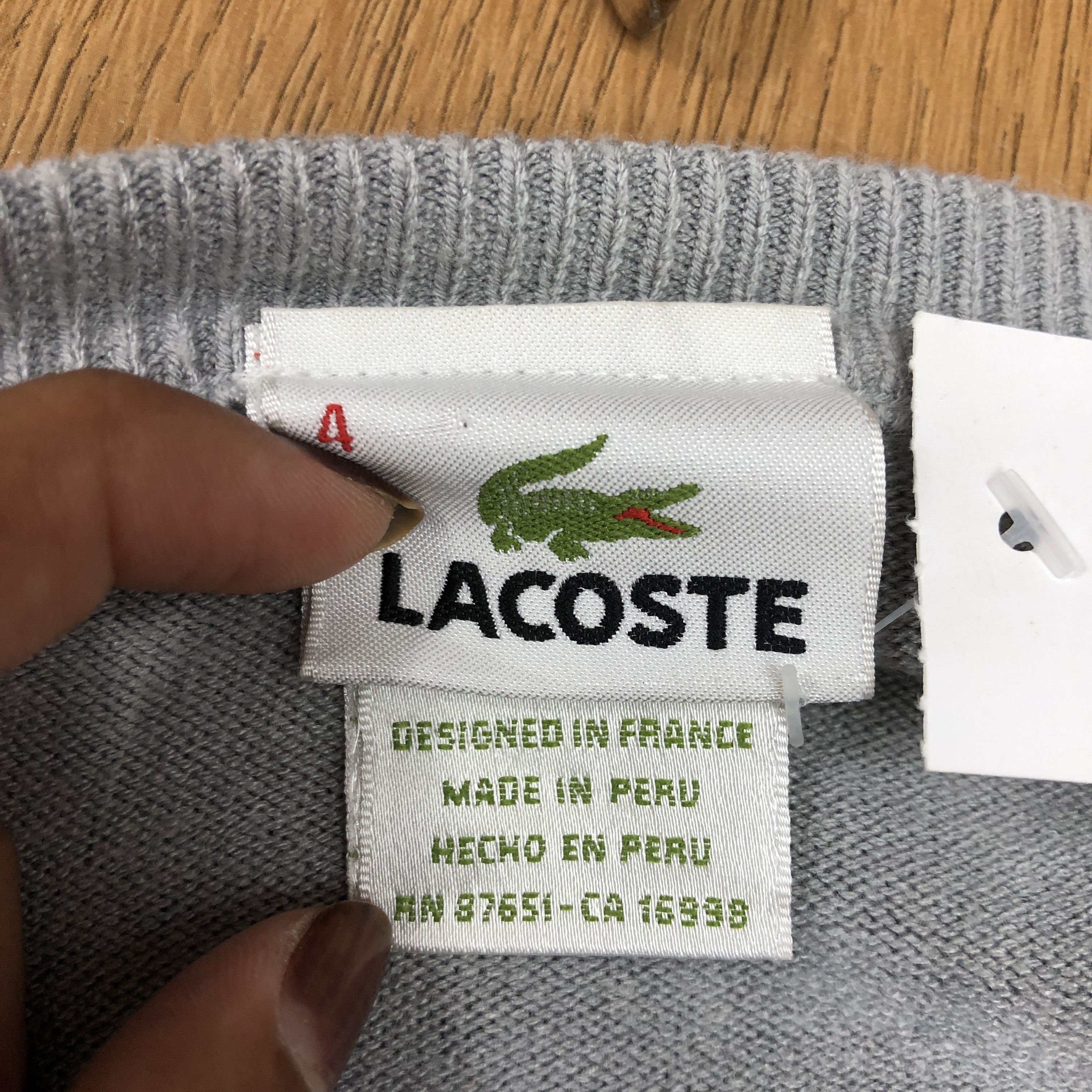 Lacoste Lacoste Vintage Sweater Knit Casual Light Gray 90s Hype Rare Size US S / EU 44-46 / 1 - 5 Thumbnail
