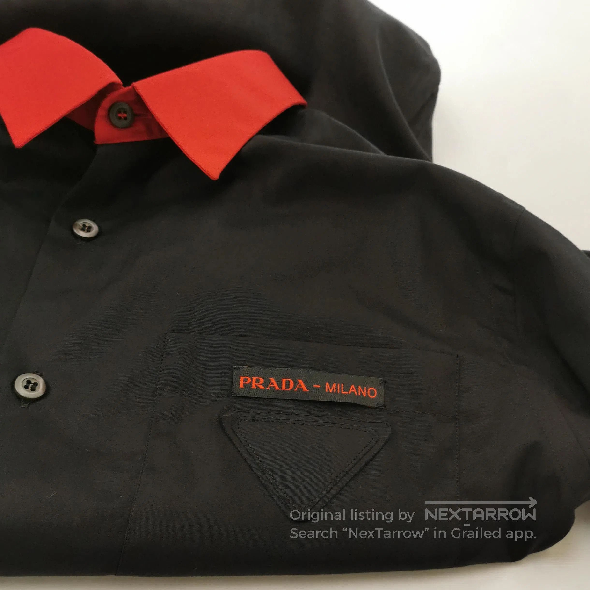 Prada Prada Colorblock Long Sleeve Shirt . Size M / US 6-8 / IT 42-44 - 2 Thumbnail