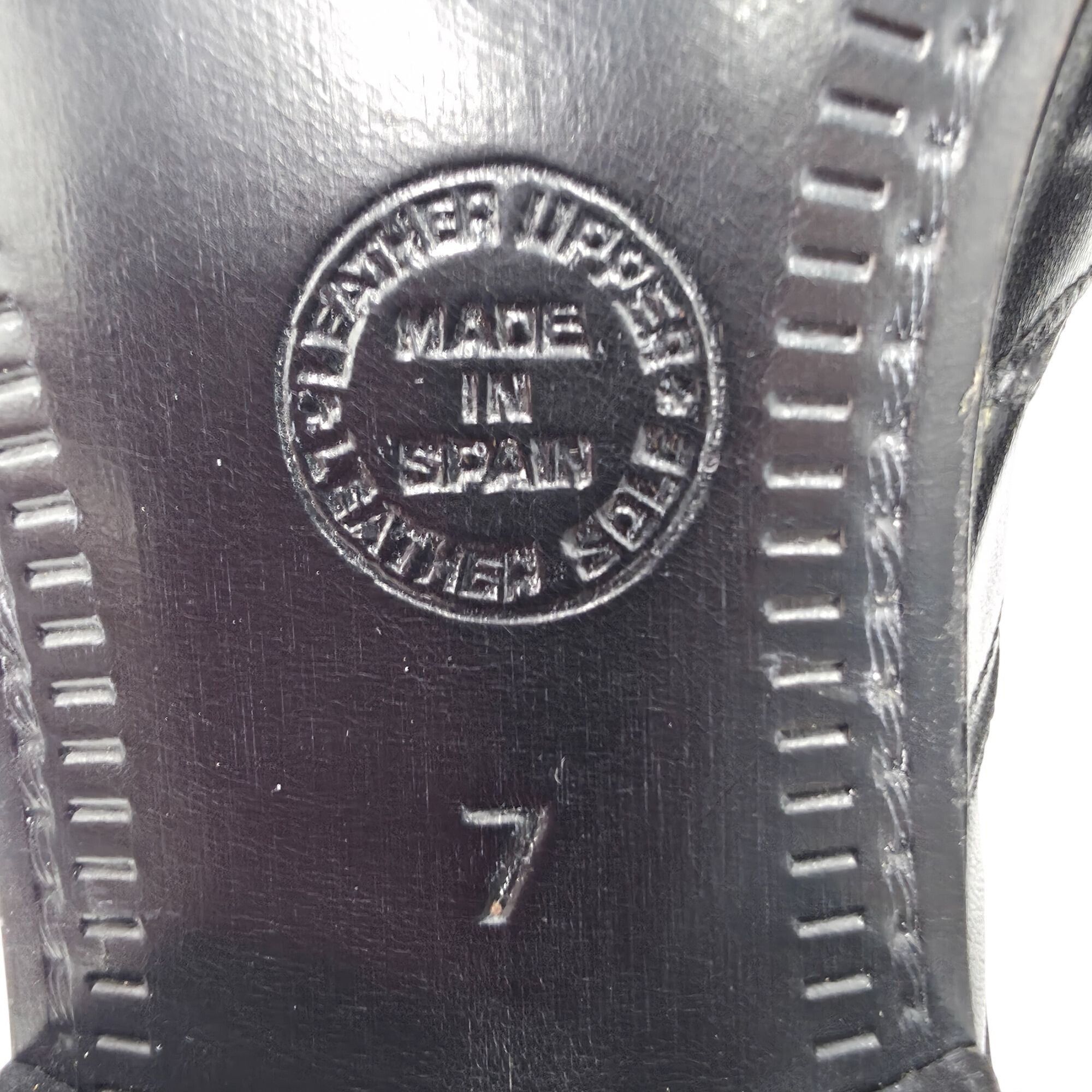 Other Vintage NEW Brassboot Spain Men 7 Black Leather Loafer Dress Size US 7 / EU 40 - 11 Thumbnail
