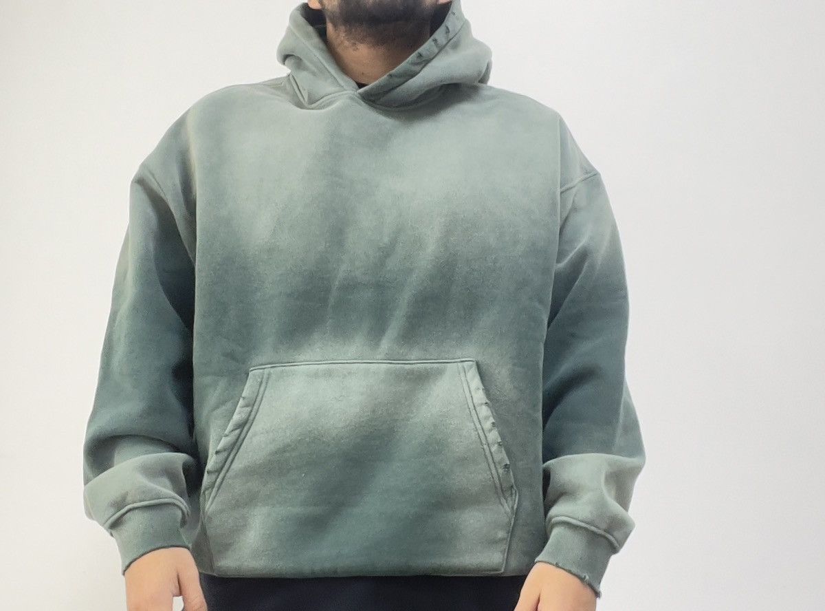 Japanese Brand × Vintage FADED HEAVY GREEN HOODIE Size US XL / EU 56 / 4 - 3 Thumbnail