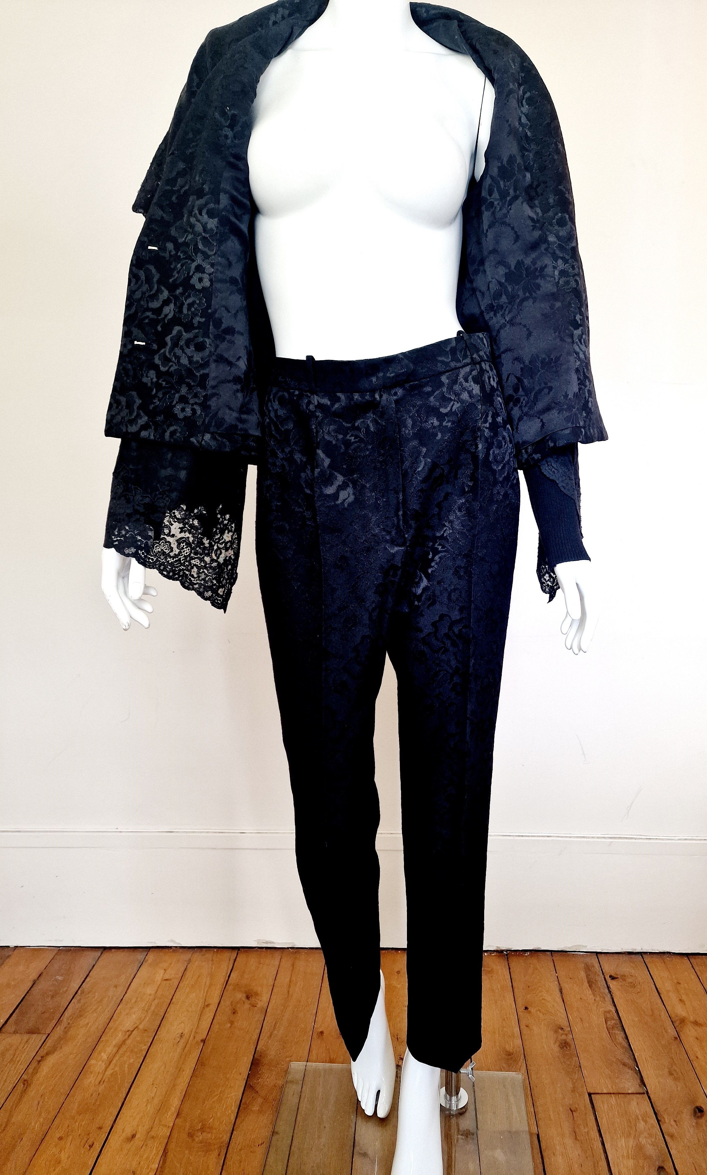 Dior Christian Dior 1998 Galliano Lace Mourning Veil Dress Suit Size M / US 6-8 / IT 42-44 - 13 Thumbnail