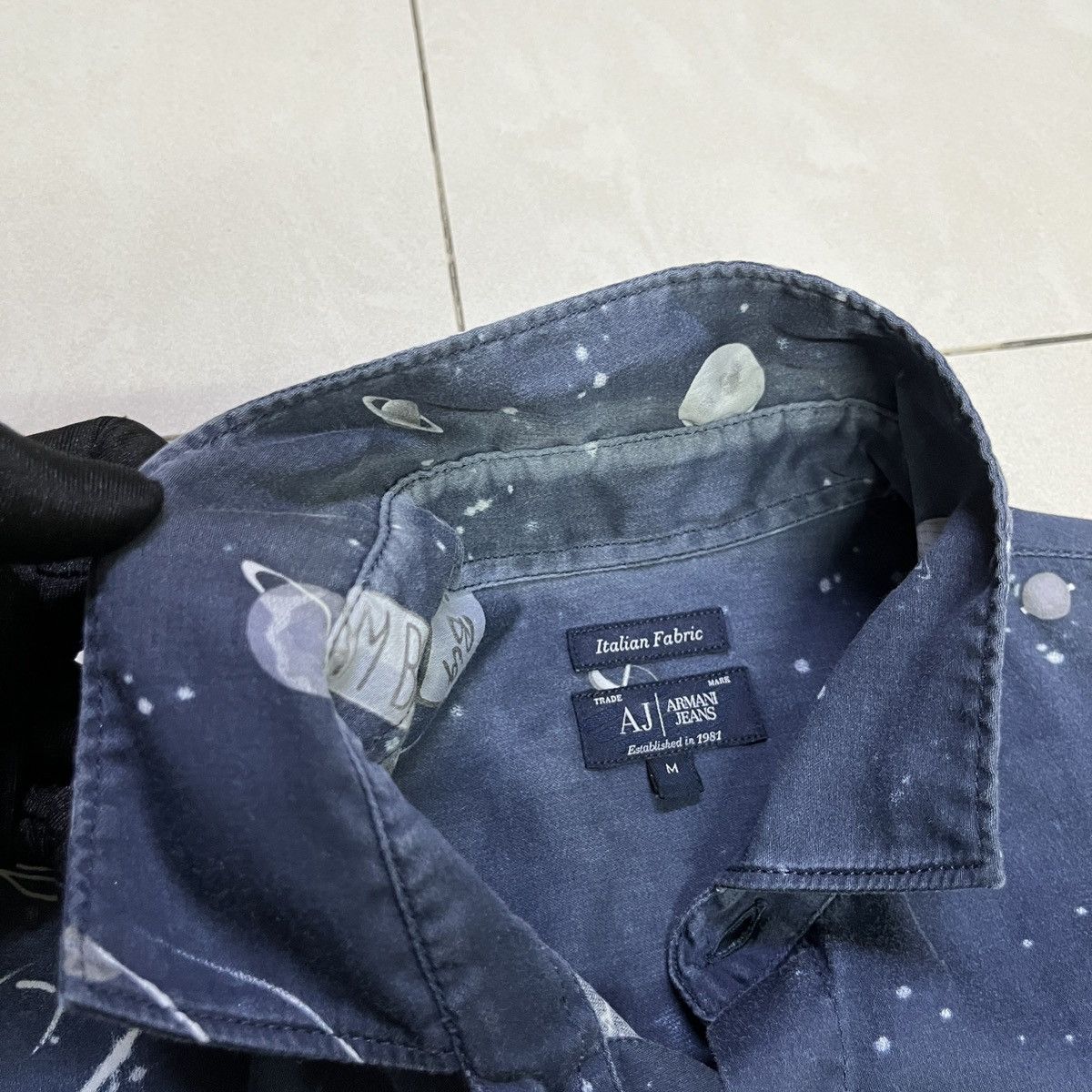 Armani × Giorgio Armani × Vintage Armani Space Exploration Button Up Shirt Size US S / EU 44-46 / 1 - 9 Thumbnail