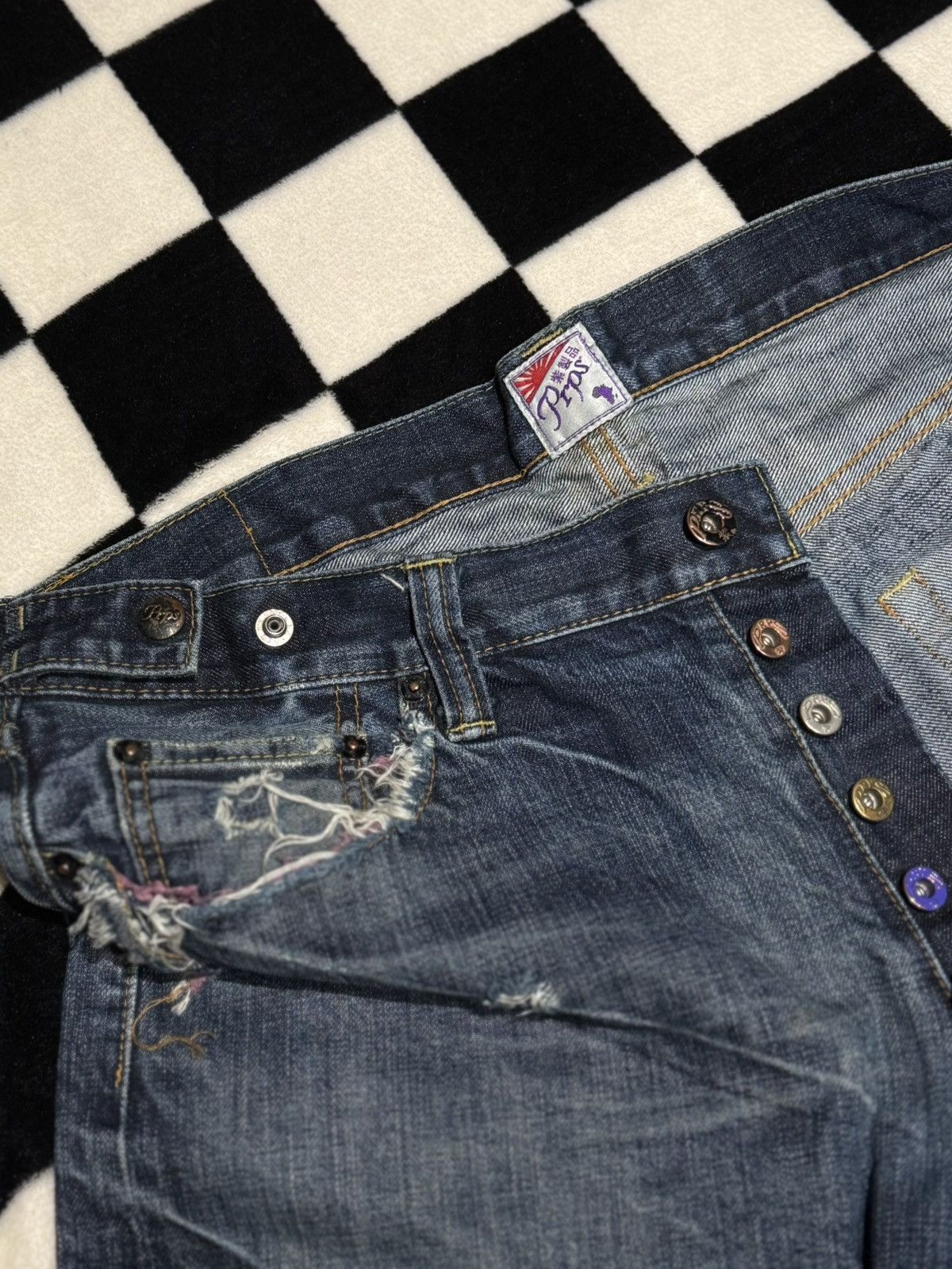 Prps RARE $638 SELVEDGE JAPAN DISTRESSED JEANS DENIM Size US 33 - 4 Thumbnail