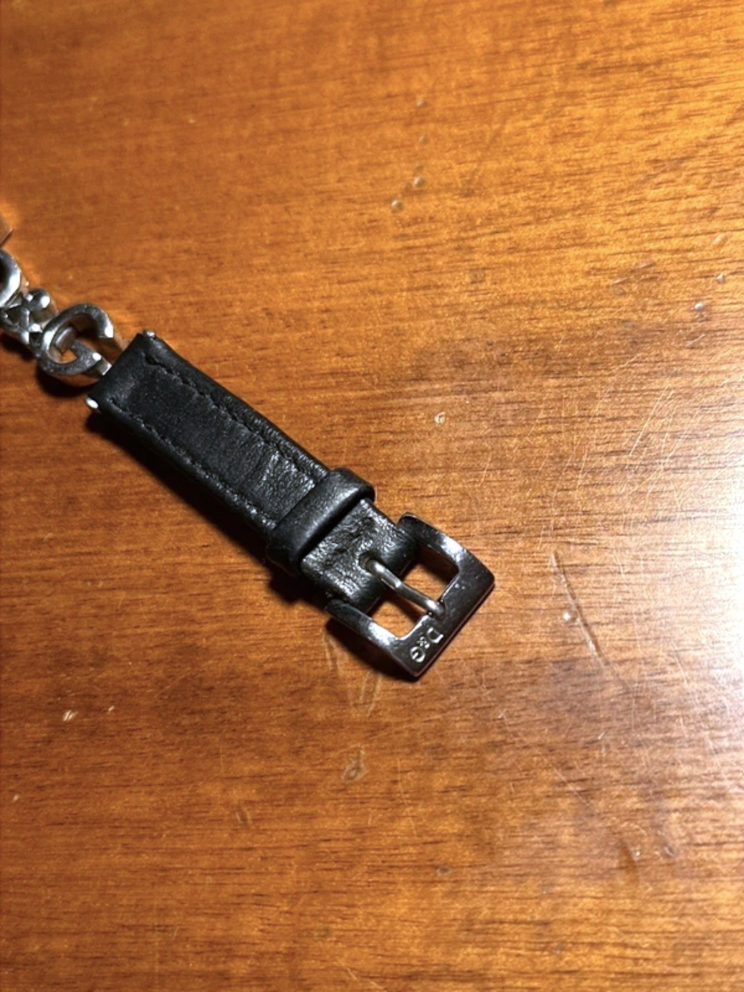 Dolce & Gabbana D&G Time Rectangular Watch Leather Strap c.2000s Size ONE SIZE - 3 Thumbnail