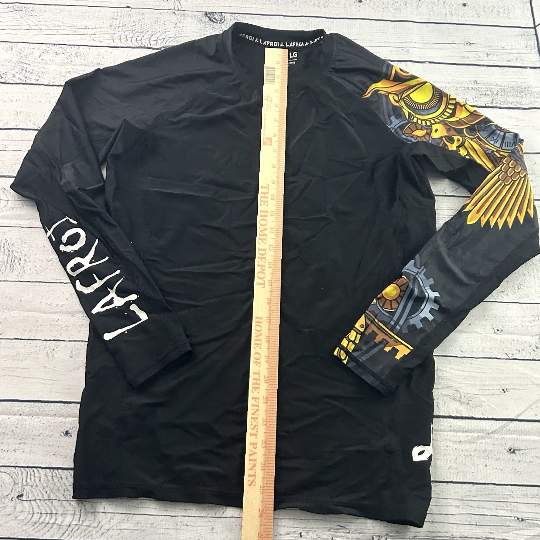 Vintage Lafroi Burst Long Sleeve Rashguard Men's Large Black Shirt Modern Activewear Men L Rashguard Black Lafroi Burst Long Sleeve Rashguard Mens Large Black Size US L / EU 52-54 / 3 - 4 Thumbnail