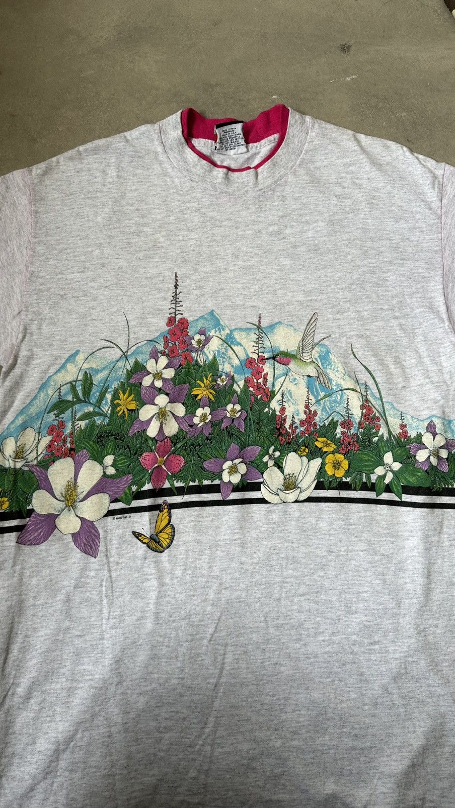 Habitat VINTAGE HABITAT 91 FLORAT DOUBLE NECK TEE Size US M / EU 48-50 / 2 - 2 Thumbnail