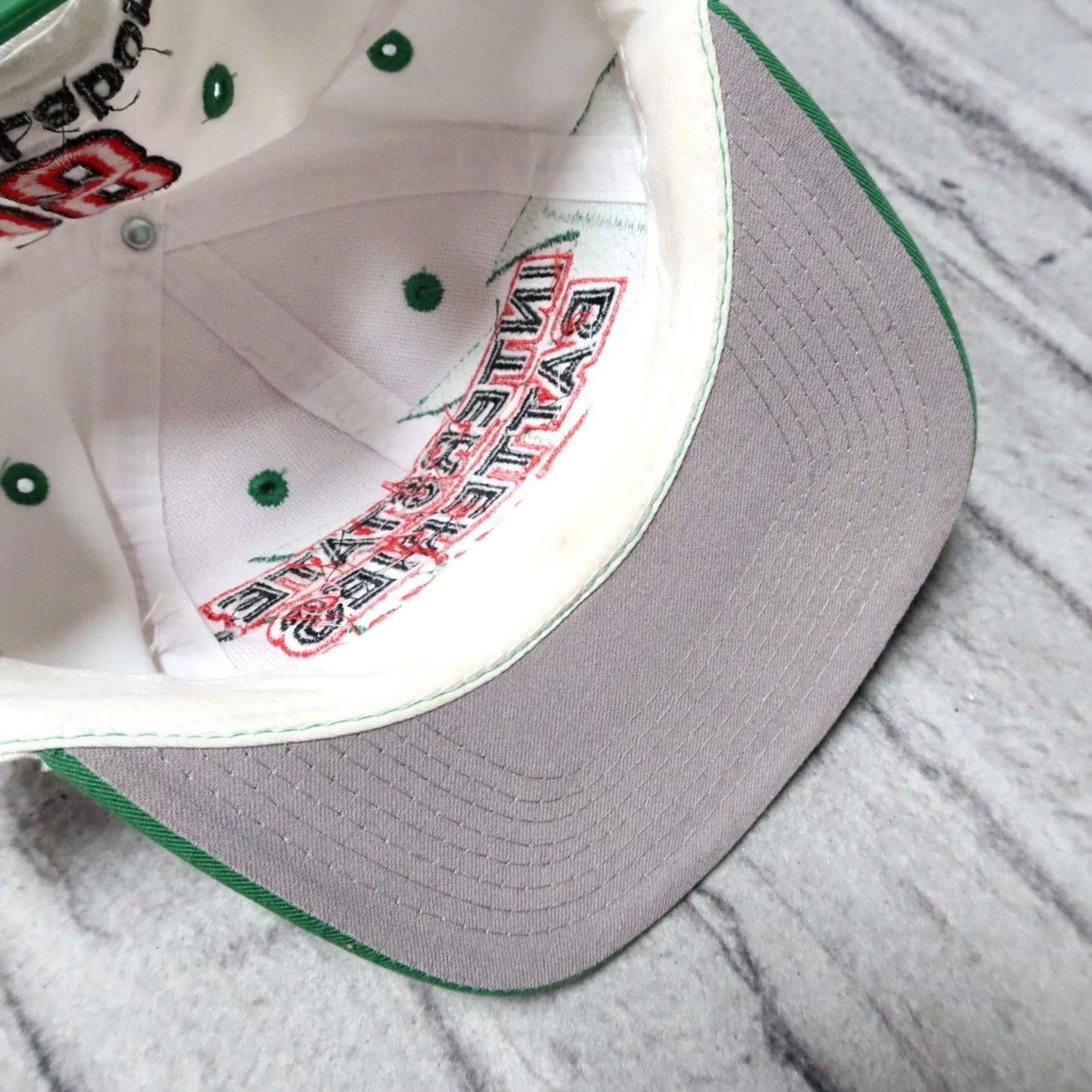 Logo Athletic VINTAGE Interstate Batteries Racing Sharktooth Hat Logo Athletic Hat Green 90s Snapback Adjustable Men Size ONE SIZE - 4 Thumbnail