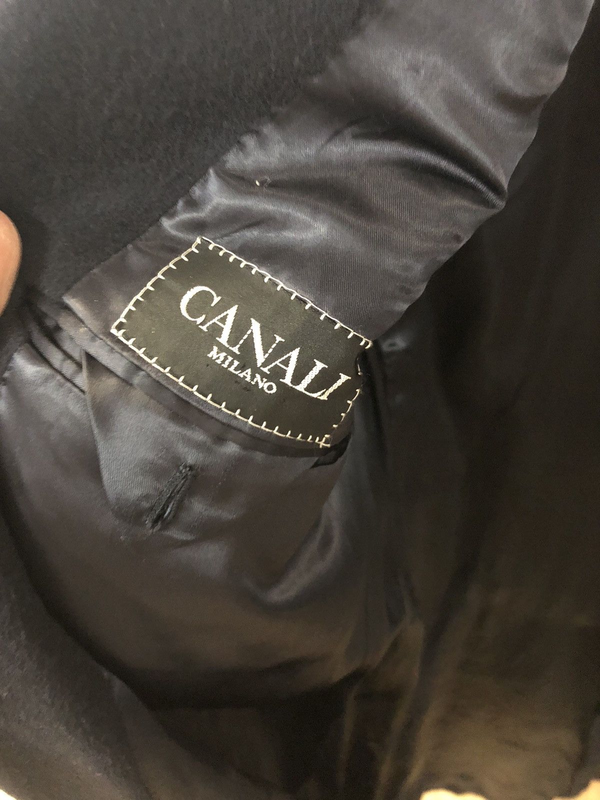 Canali Canali dark navy wool overcoat jacket 48 medium long Size US M / EU 48-50 / 2 - 4 Thumbnail