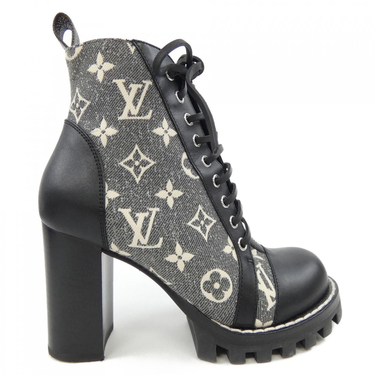 Louis Vuitton Louis Vuitton Louis Vuitton Star Trail Monogram Denim Boots Textile Shoes DUTY FREE for USA Size ONE SIZE - 1 Thumbnail