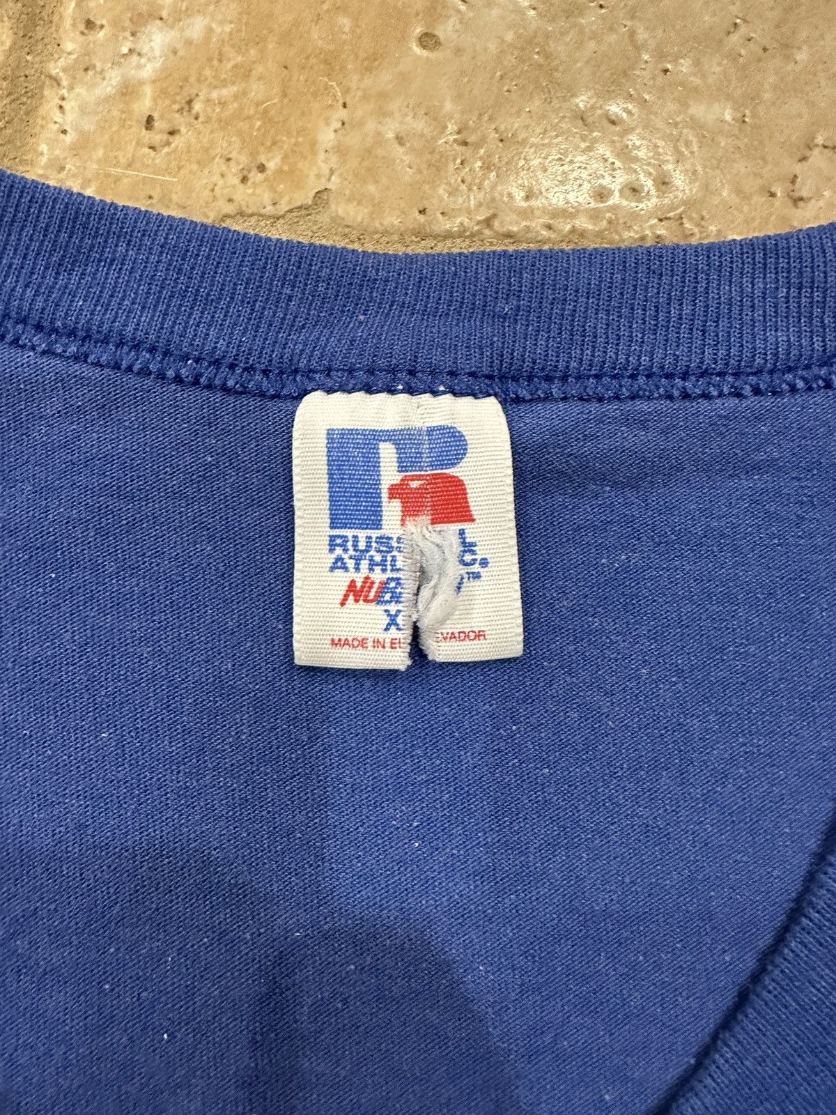 MLB × Russell Athletic × Vintage Vintage Phillies Russel Athletic Blue Quarter Button Up Tee Size US XL / EU 56 / 4 - 8 Thumbnail