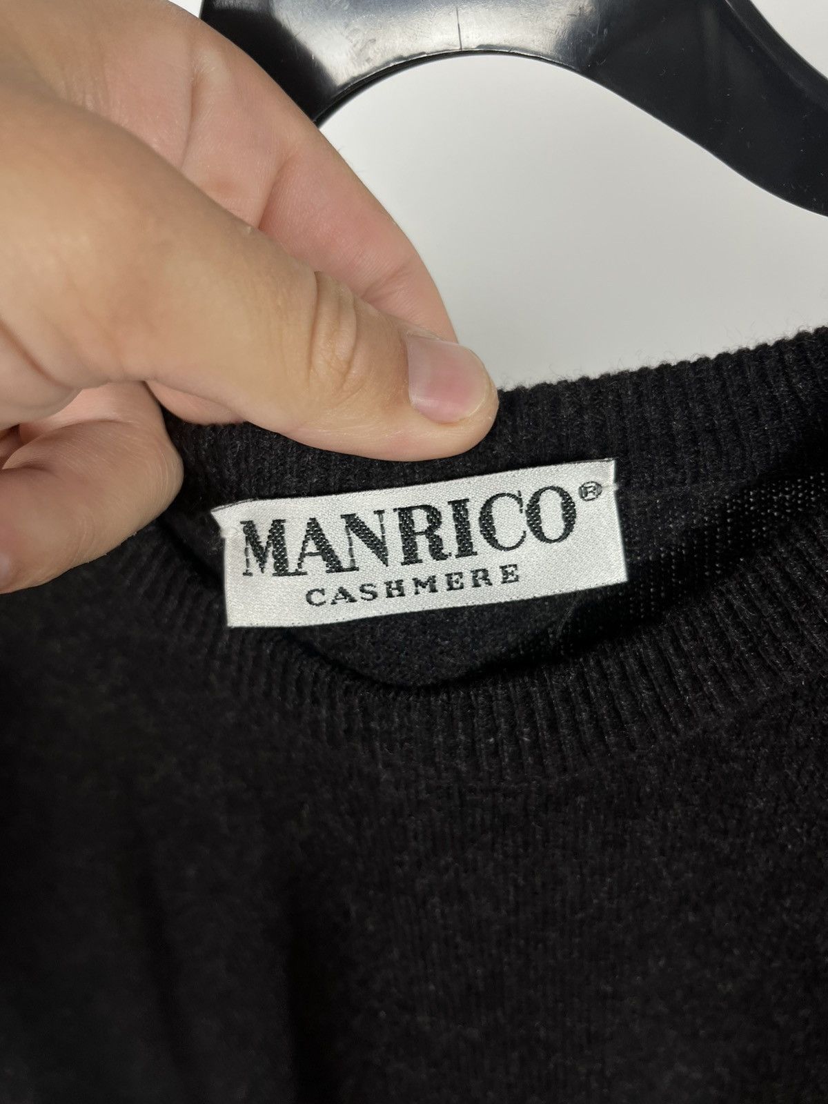 Other Manrico Cashmere Dark Grey Crewneck Sweater Made in Italy Size US XL / EU 56 / 4 - 4 Thumbnail