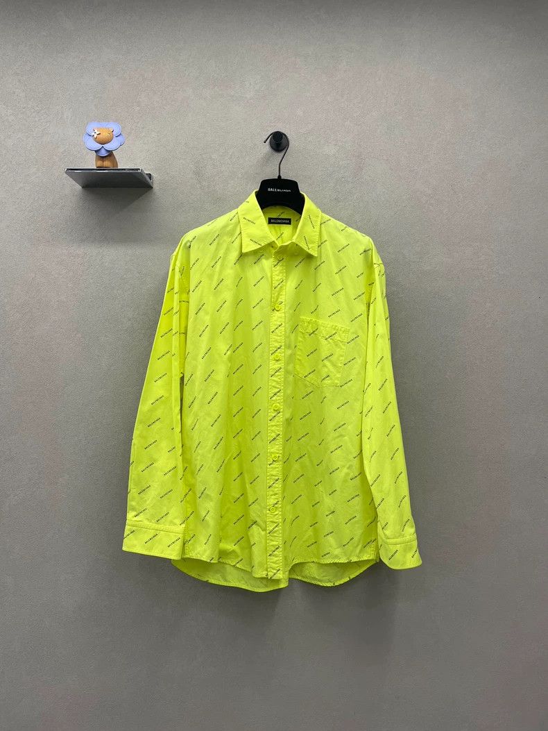 Balenciaga Balenciaga size 38 Neon Yellow Long Sleeve Shirt Size M / US 6-8 / IT 42-44 - 1 Thumbnail