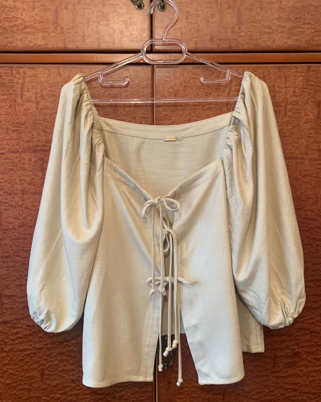 Cult Gaia Cult Gaia Sand Linen Blouse Size L / US 10 / IT 46 - 1 Thumbnail