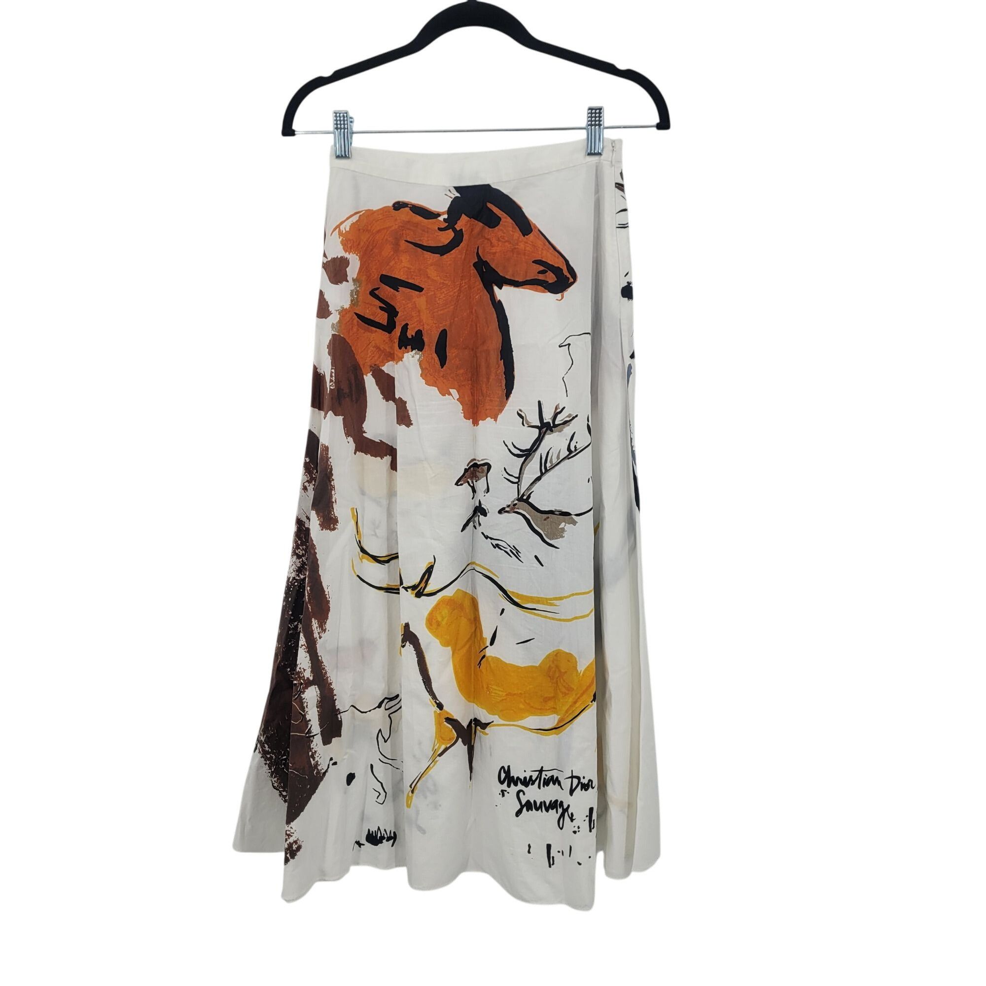 Dior Christian Dior Midi Savage Skirt Sz 0 Whimsical Western Anim Size 25" / US 0 / IT 36 - 9 Thumbnail